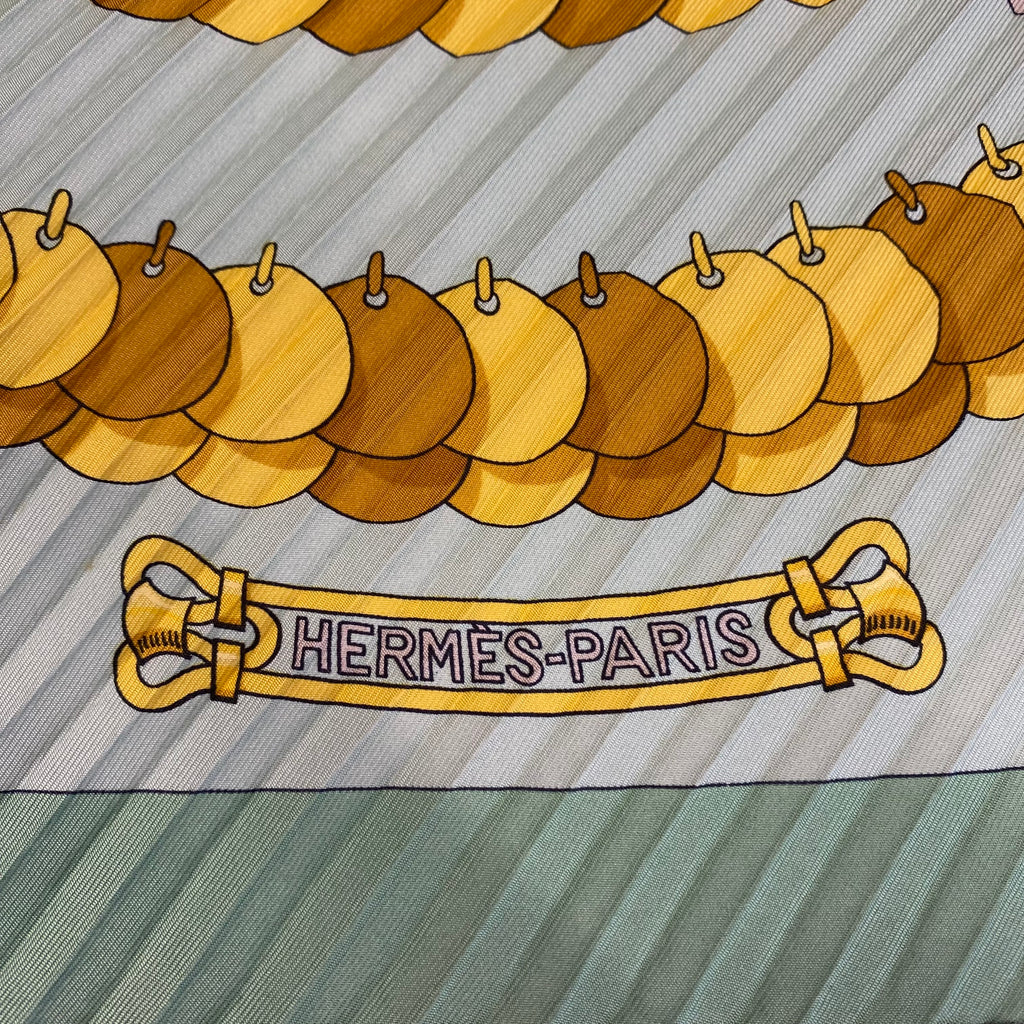 Boxed Hermès Kosmima Plissé Silk Scarf