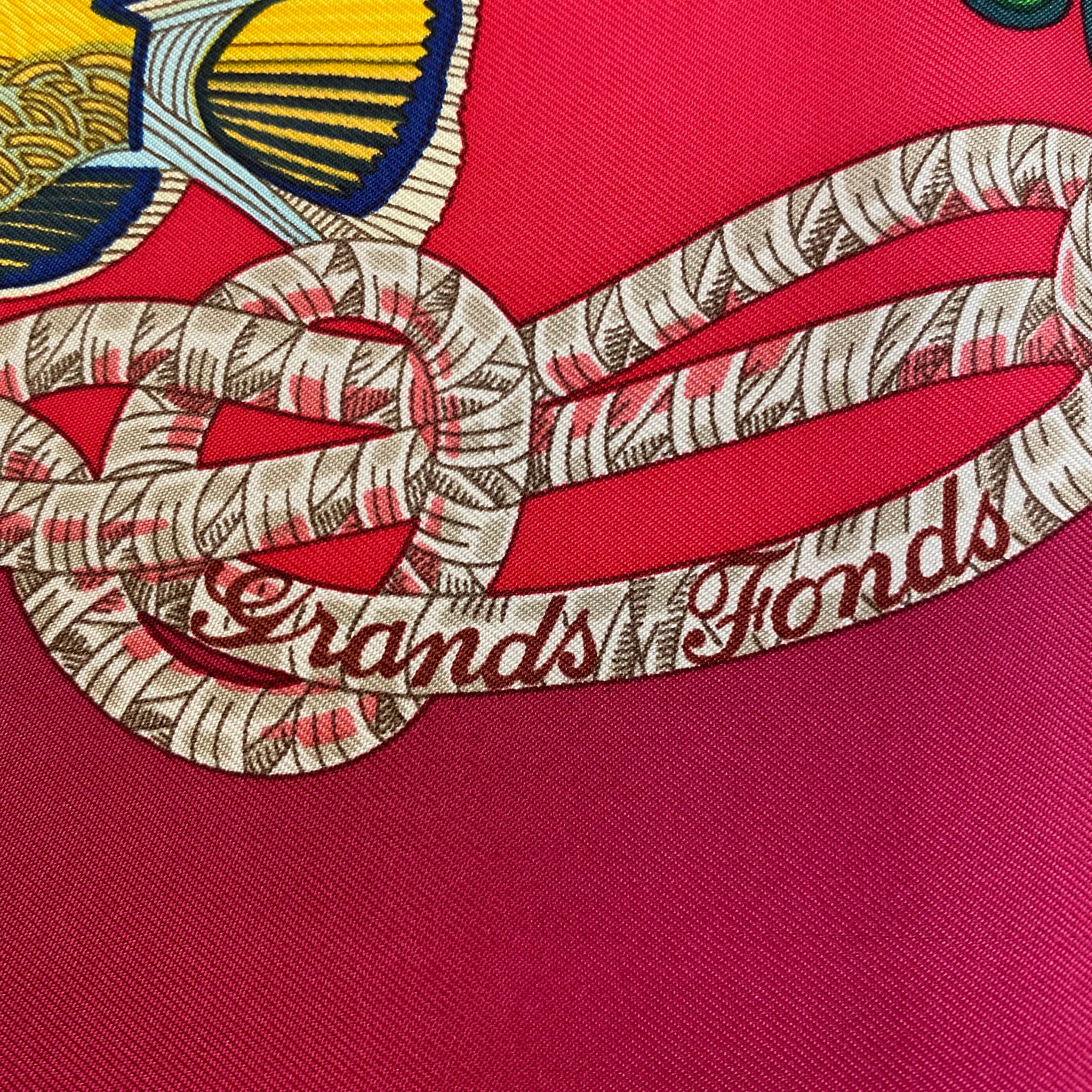 Brand New Boxed Hermès Grands Fonds Silk Scarf