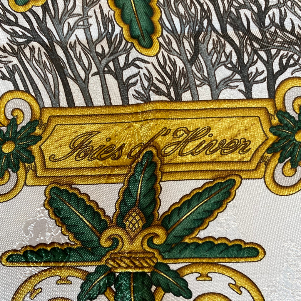 Hermès Joies D’Hiver Silk Scarf Rare