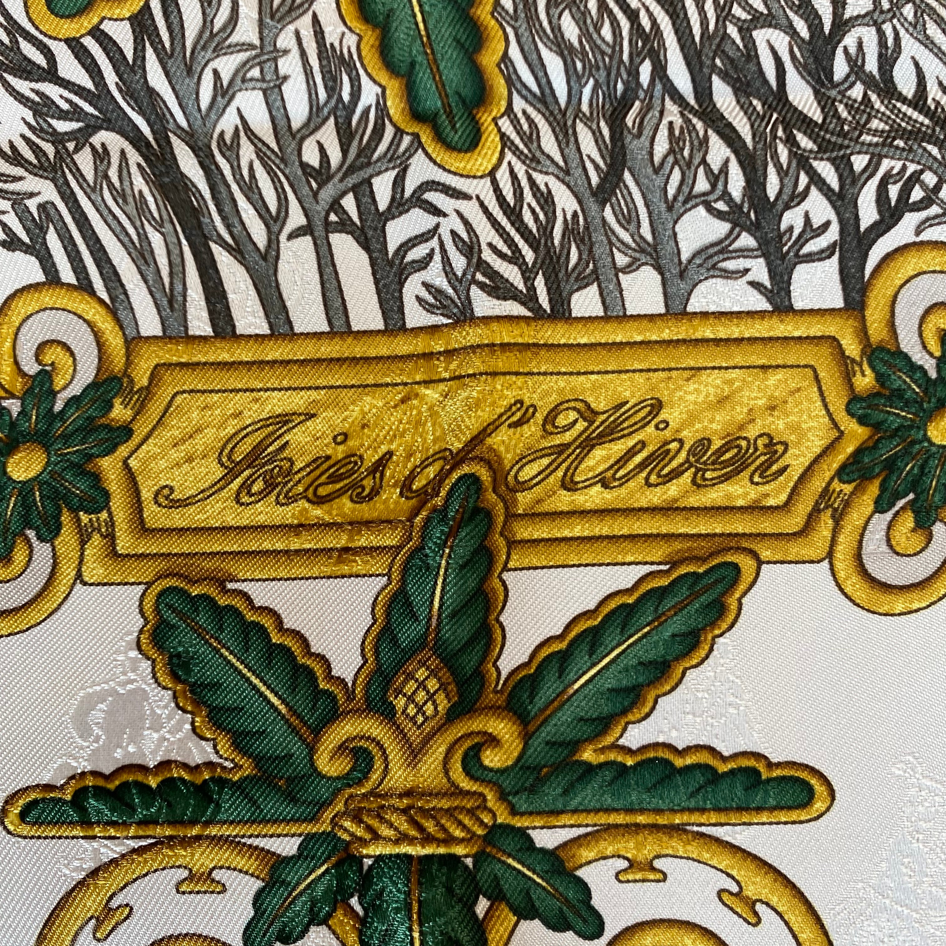 Hermès Joies D’Hiver Silk Scarf Rare