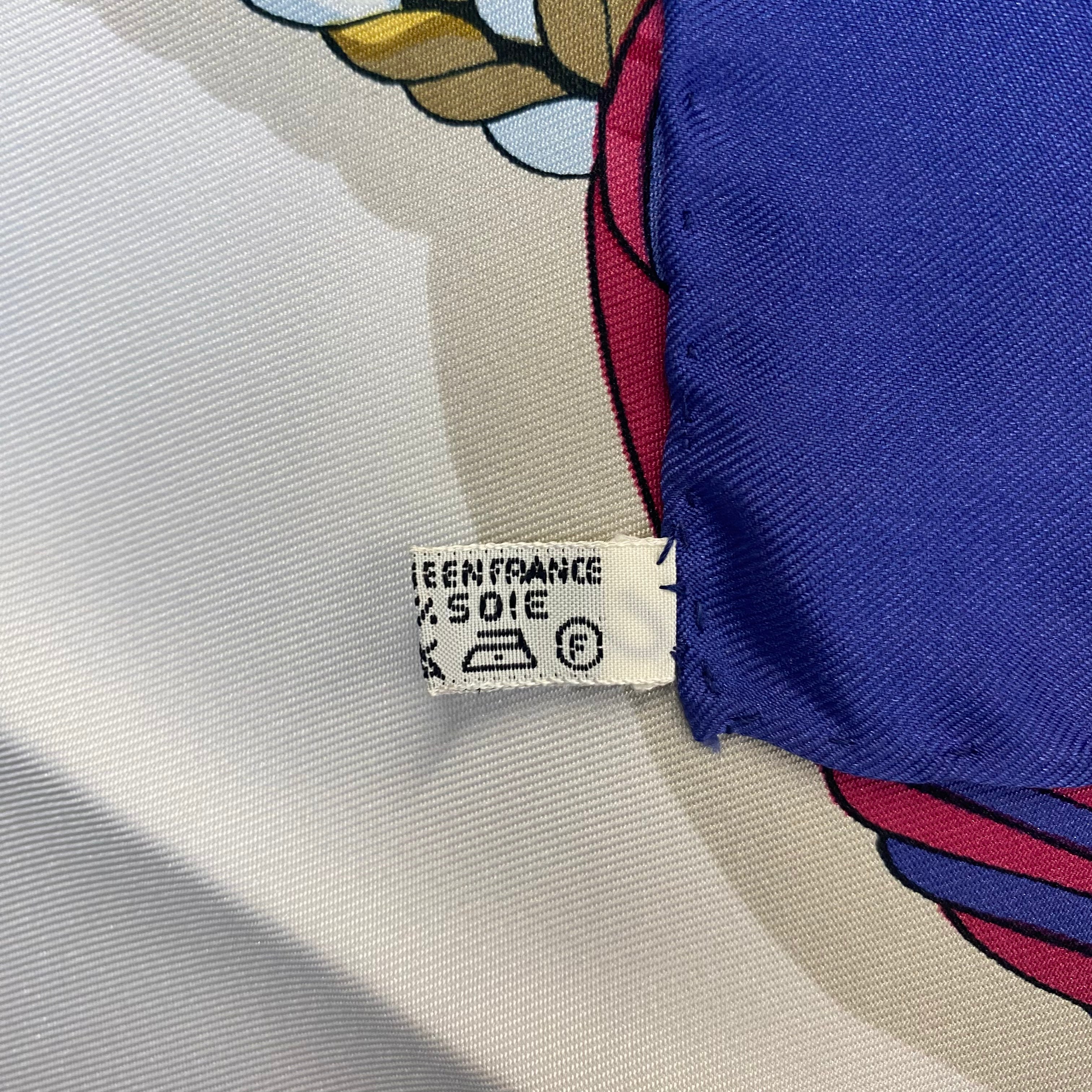 Pristine Hermès Frontaux et Cocardes Silk Scarf
