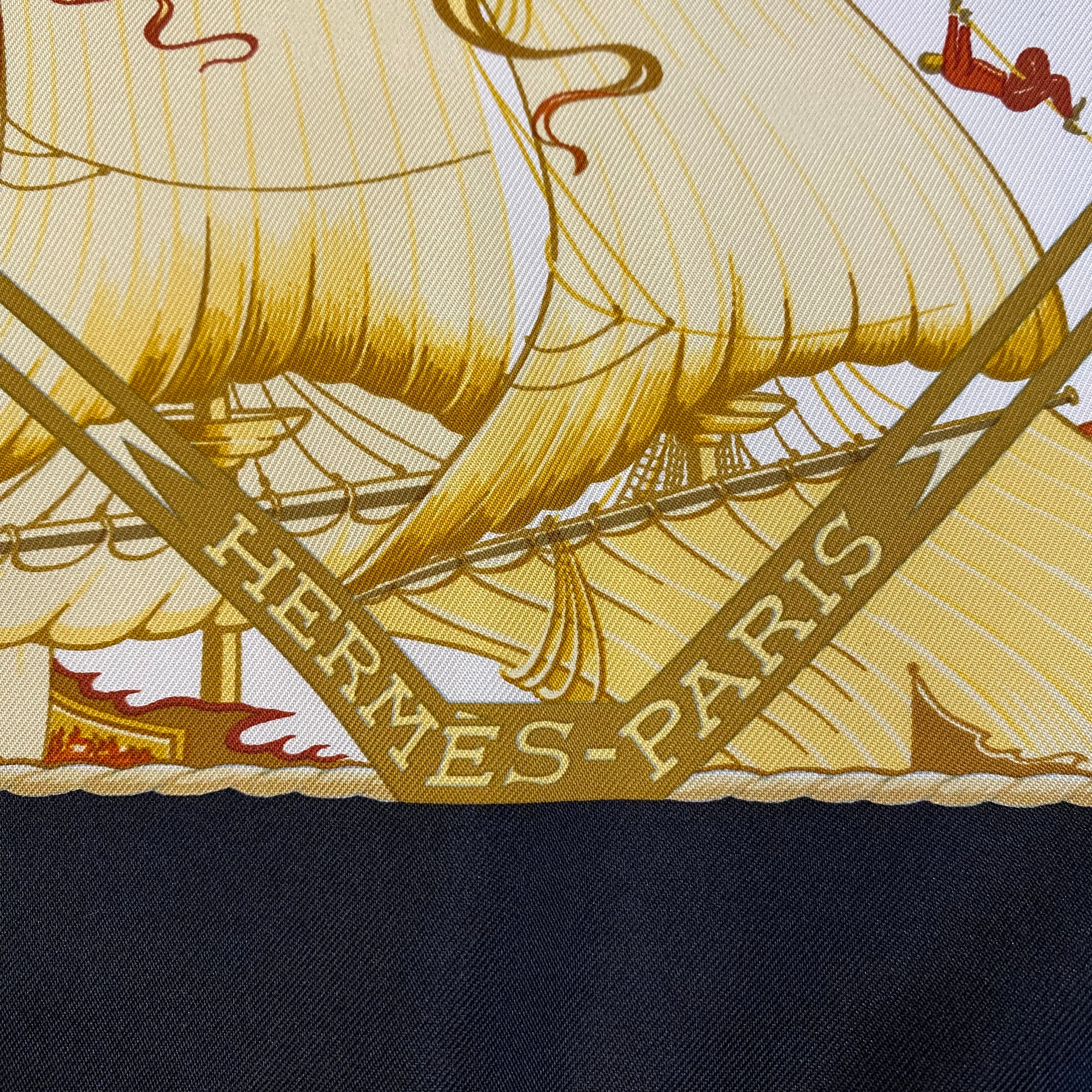 Immaculate Hermès Au Delà des cinq Mers Silk Scarf