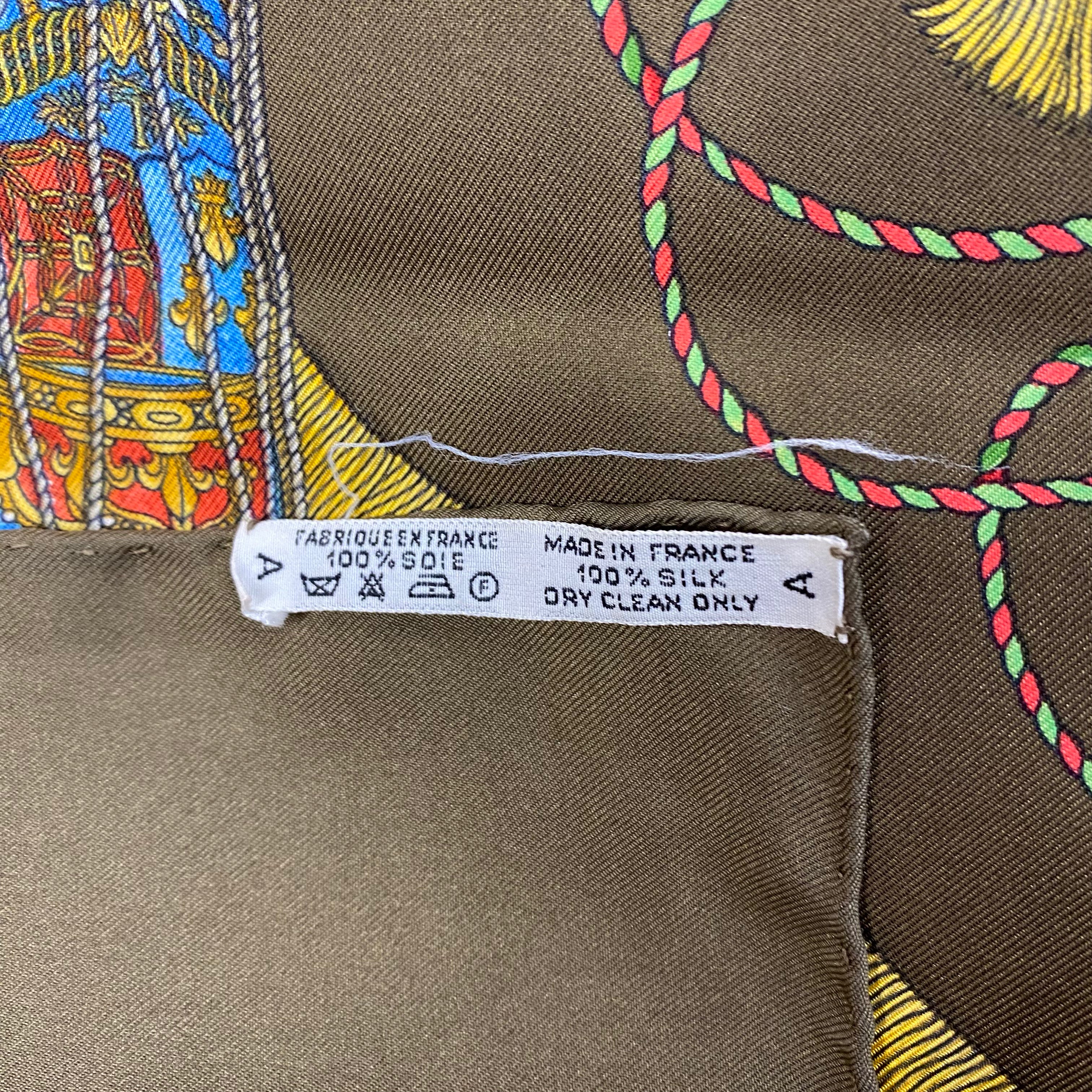 Hermès Les Tambours Silk Scarf