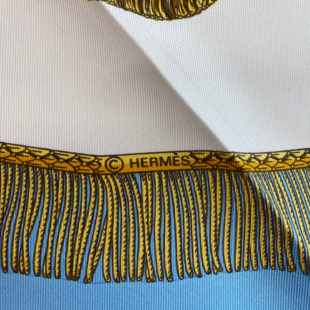 Hermès Poste et Cavalerie Silk Scarf