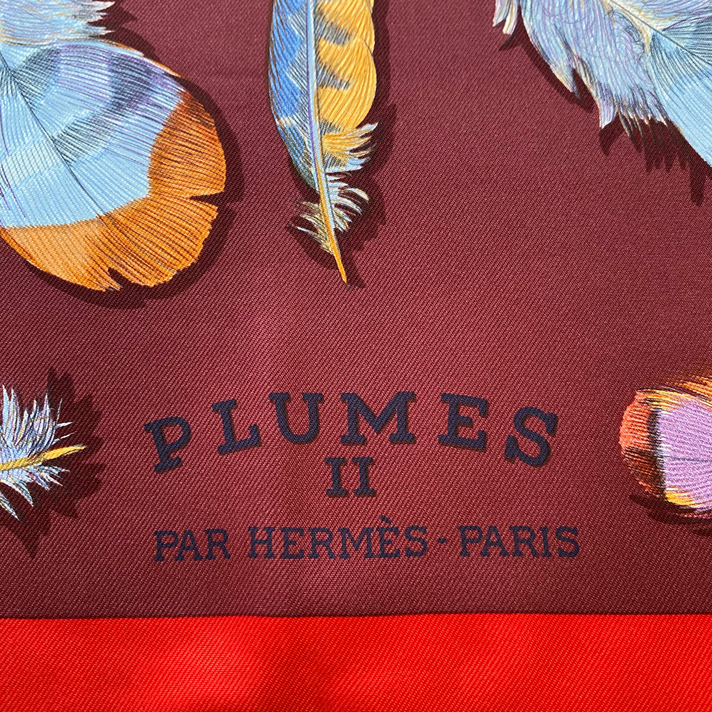 Brand New Boxed Hermès Plumes II Silk Scarf
