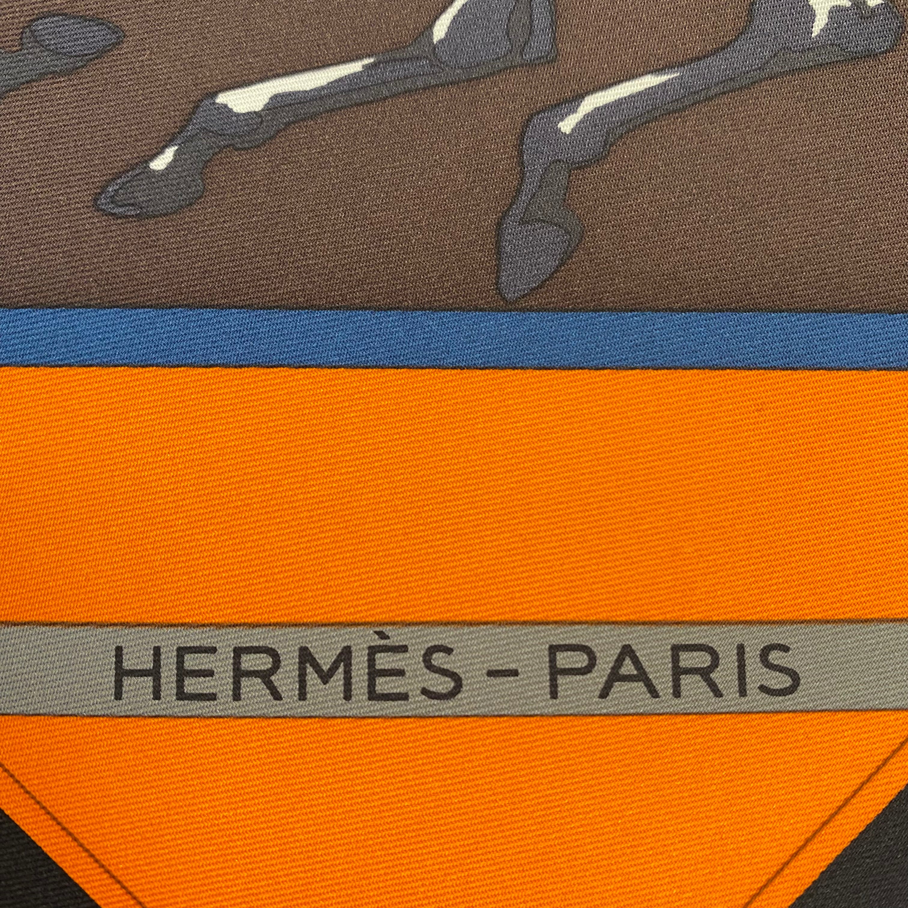 Brand New Boxed Hermès Les Course Silk Scarf