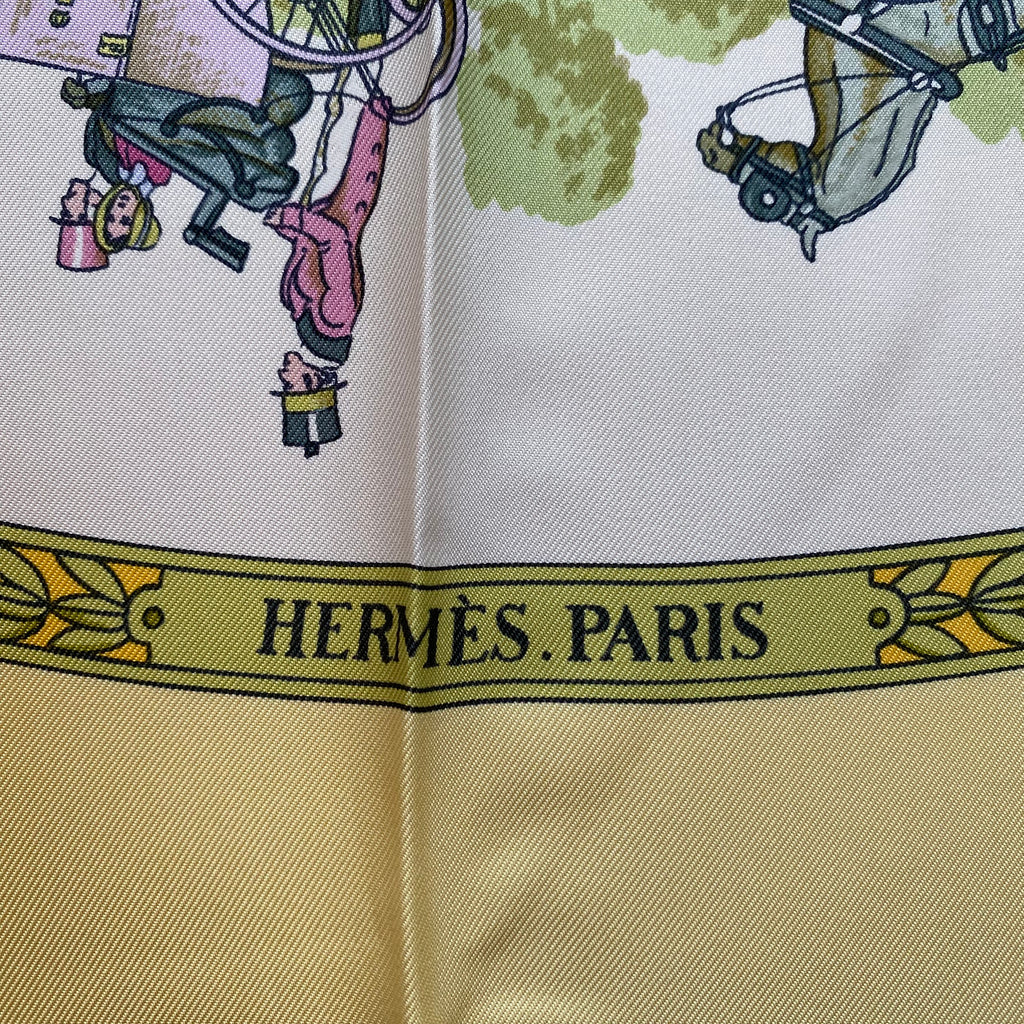 Brand New Hermès La Promenade de Longchamps Silk Scarf