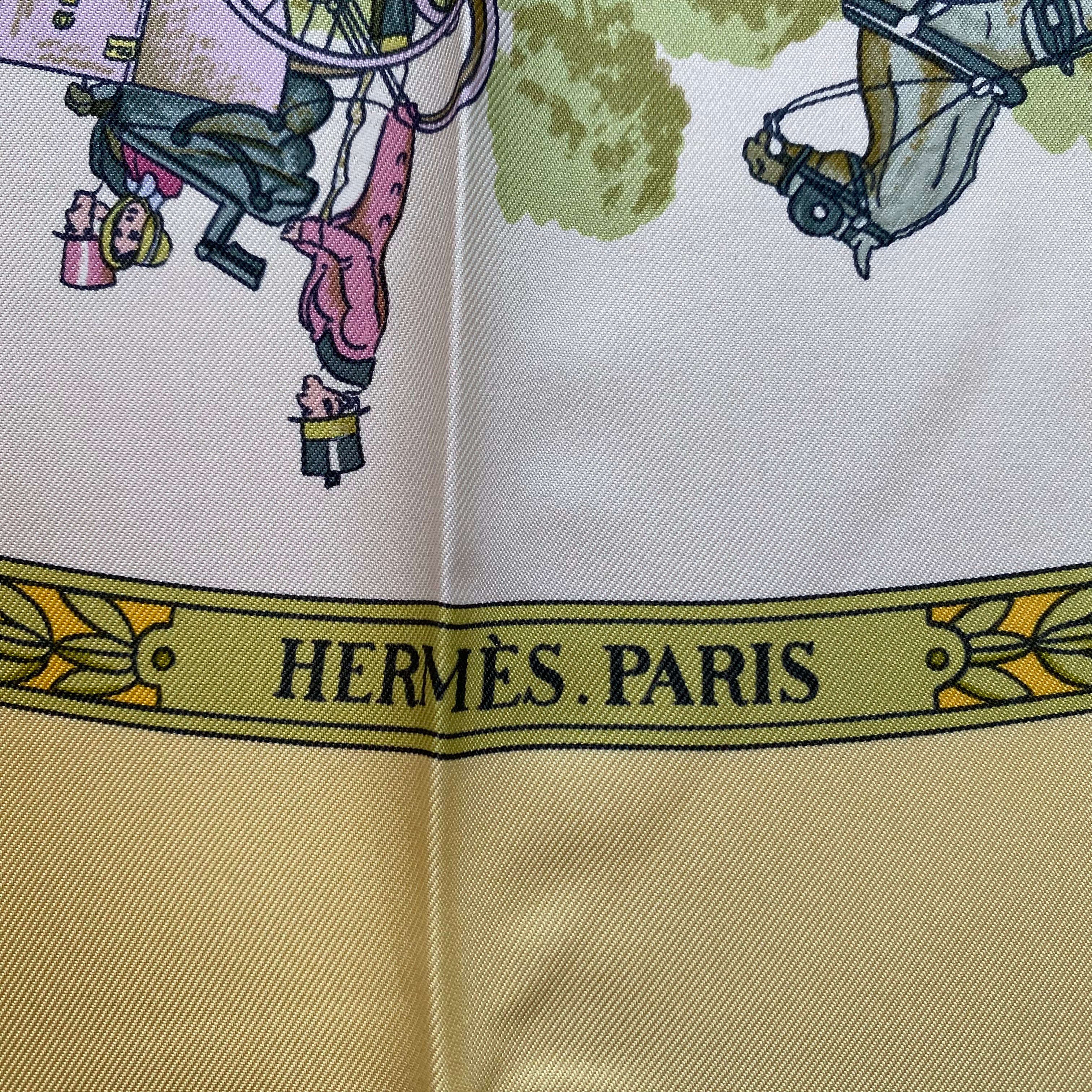 Brand New Hermès La Promenade de Longchamps Silk Scarf