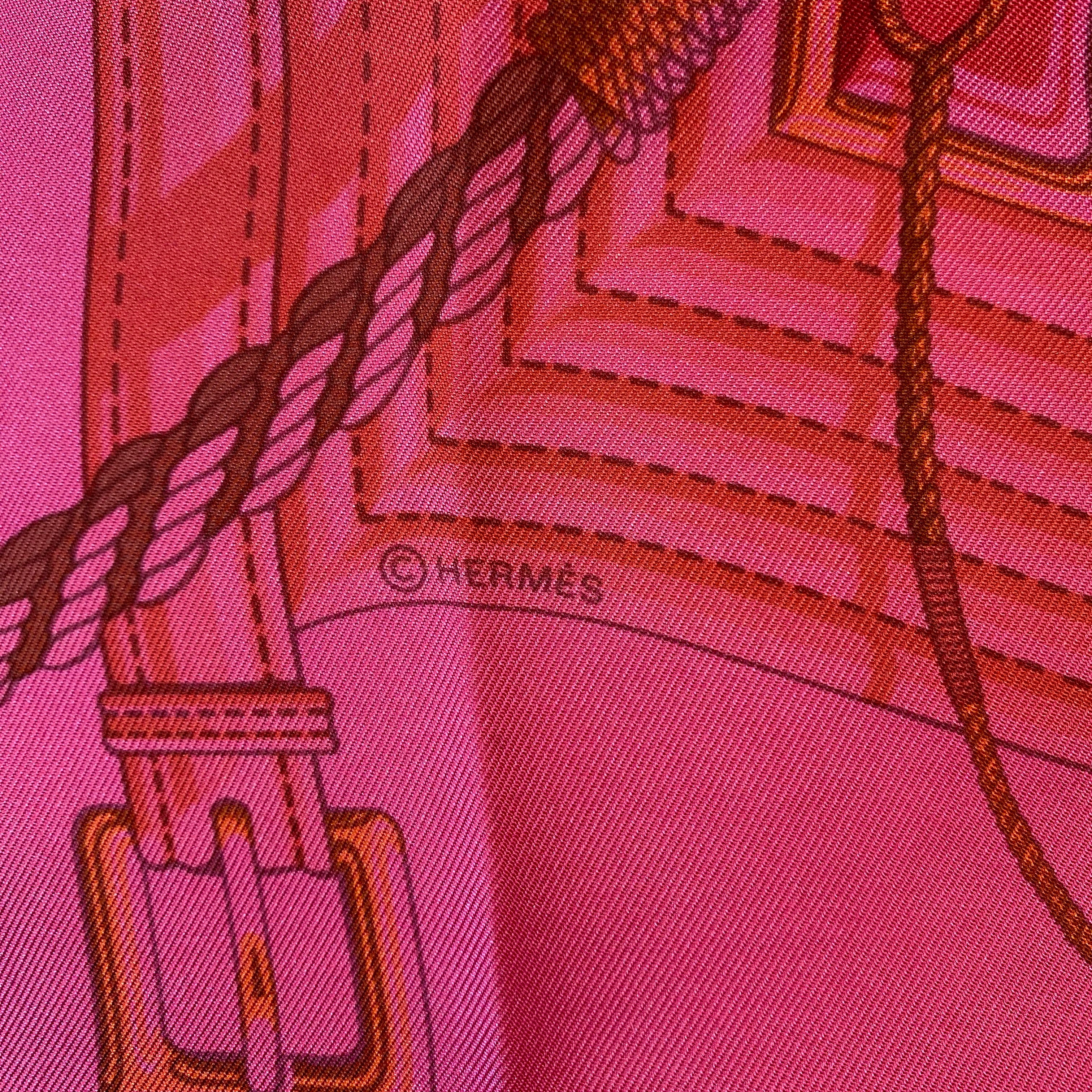 Hermès Clic Clouc Surteint Silk Scarf