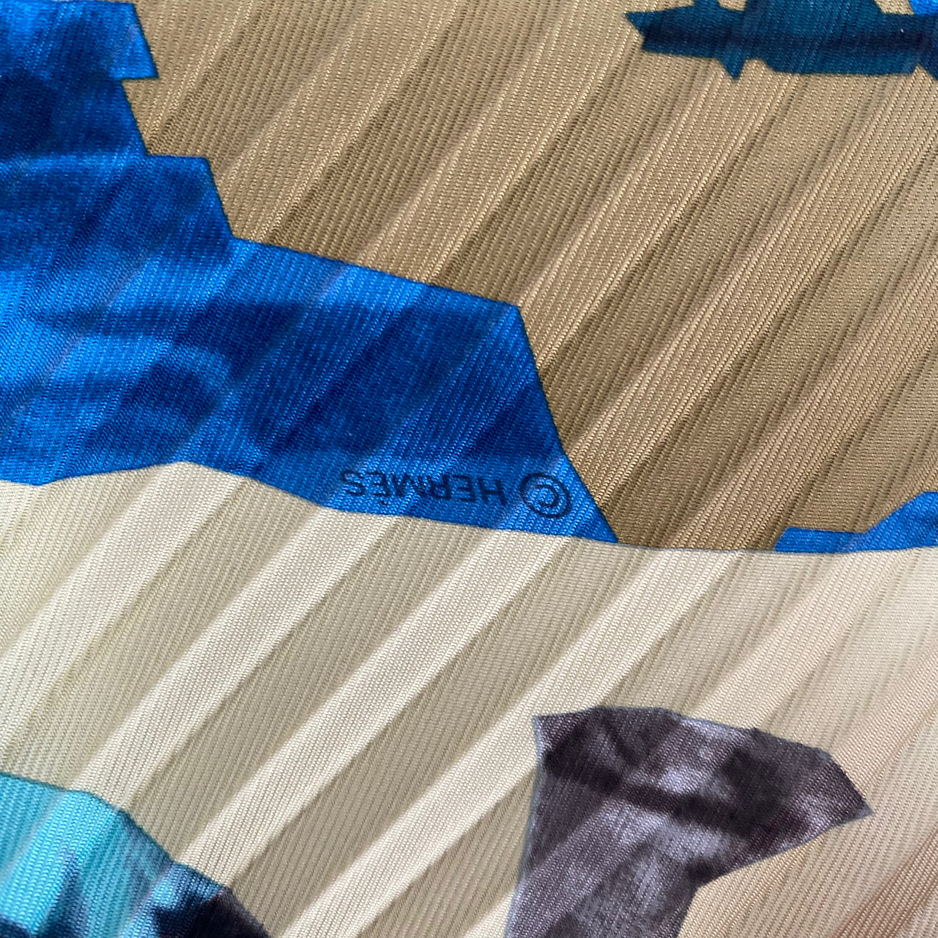 Hermès Boxed Pierre Lot l’Âme Voyageuse Plissè Silk Scarf