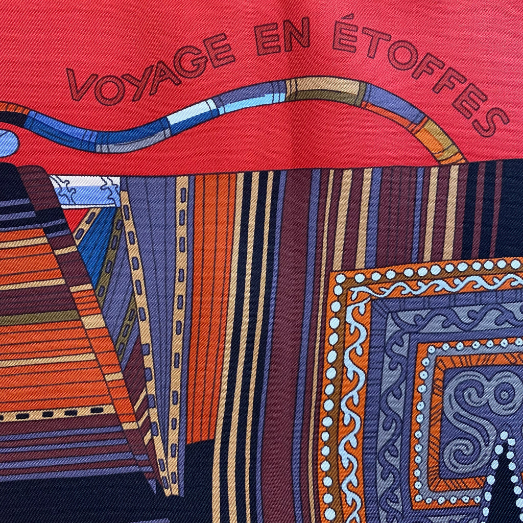 Brand New Boxed Hermès Voyage en Étoffes Silk Scarf