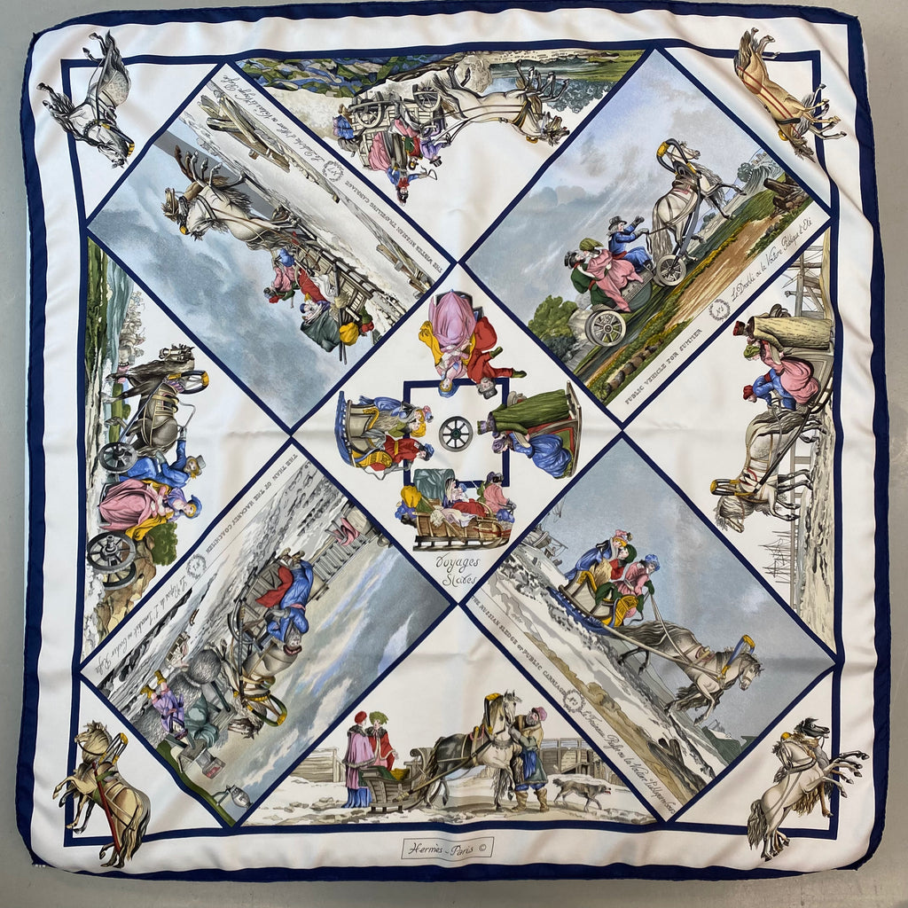 Hermès Voyages Slaves Silk Scarf Rare