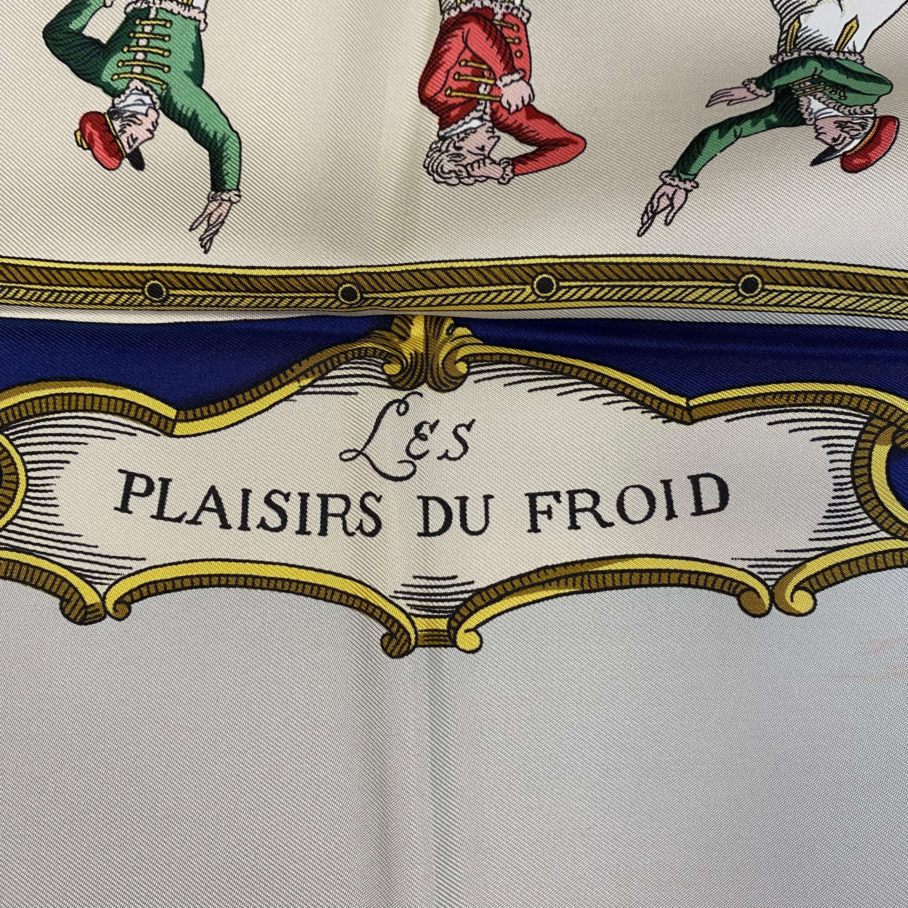 Brand New Boxed Hermès Plaisirs du Froid Silk Scarf