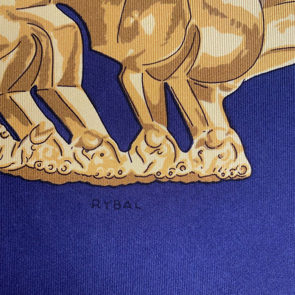 Hermès Les Cavaliers D’Or Silk Scarf