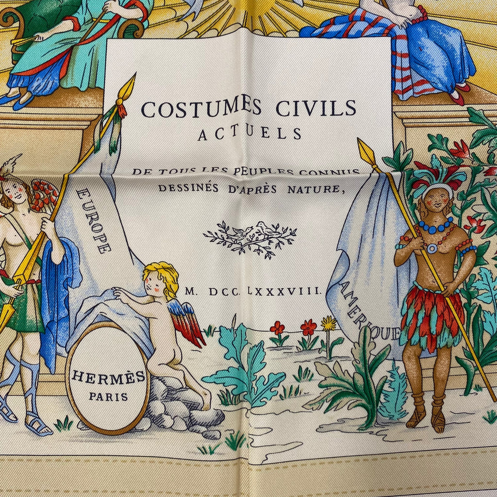 Pristine Hermès Costumes Civils Actuels Silk Scarf