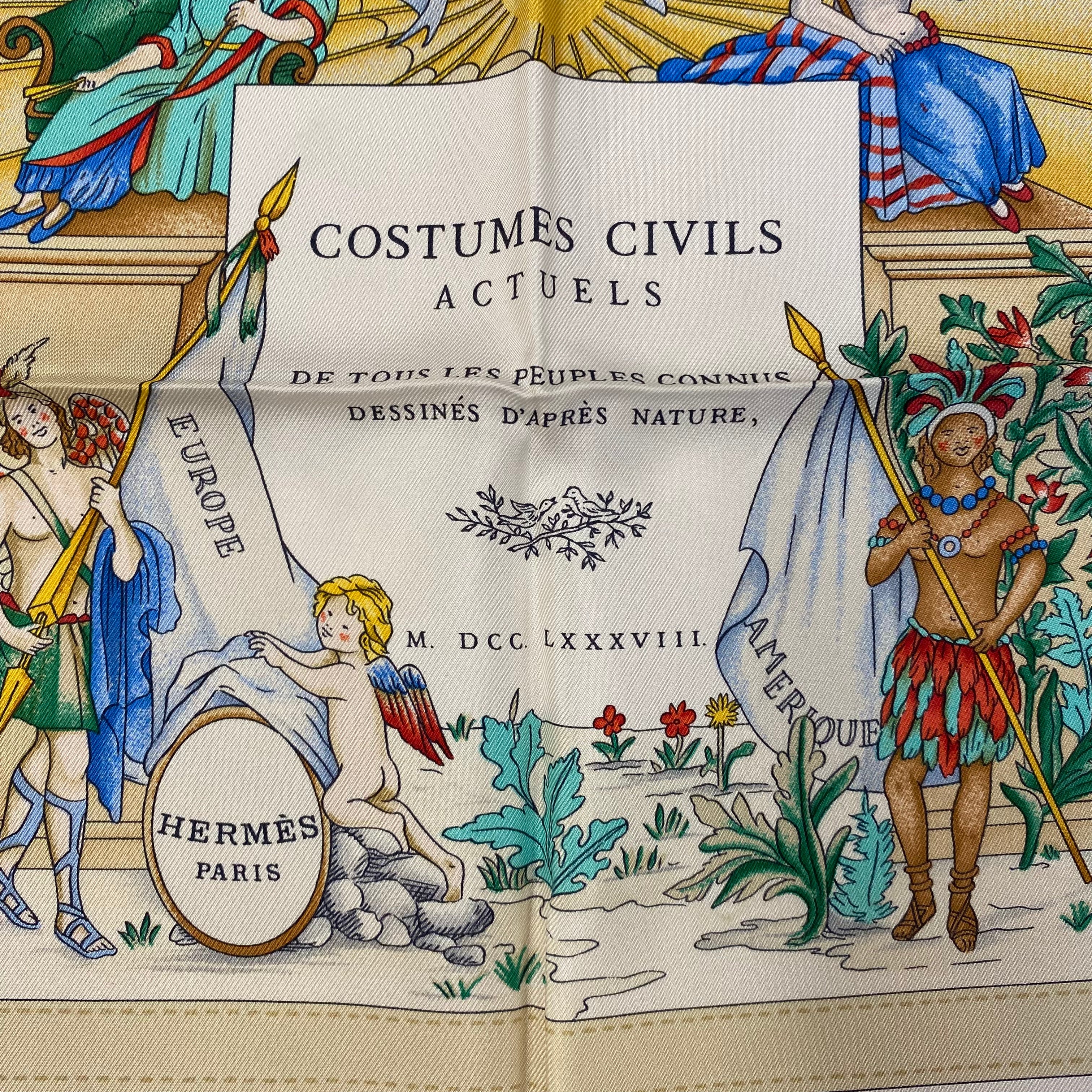 Pristine Hermès Costumes Civils Actuels Silk Scarf