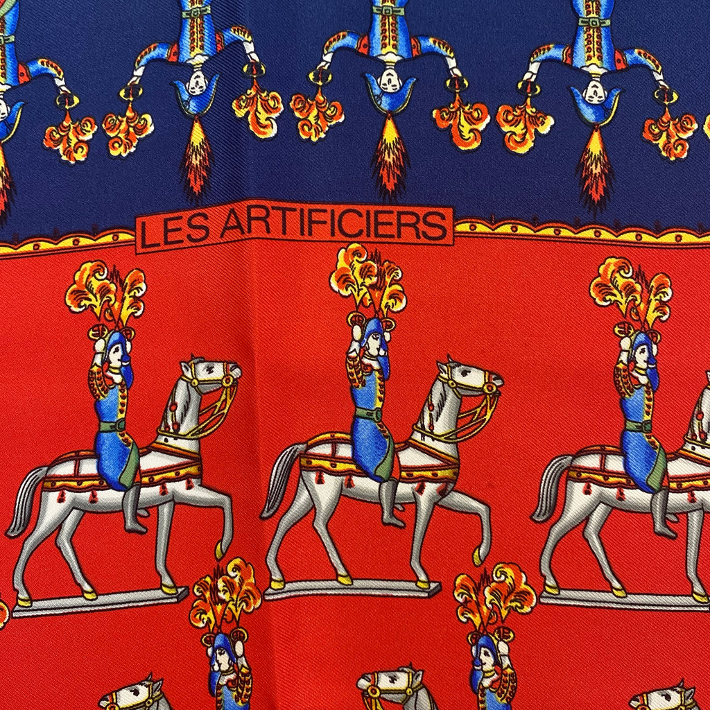 Hermès Les Artificiers Silk Scarf
