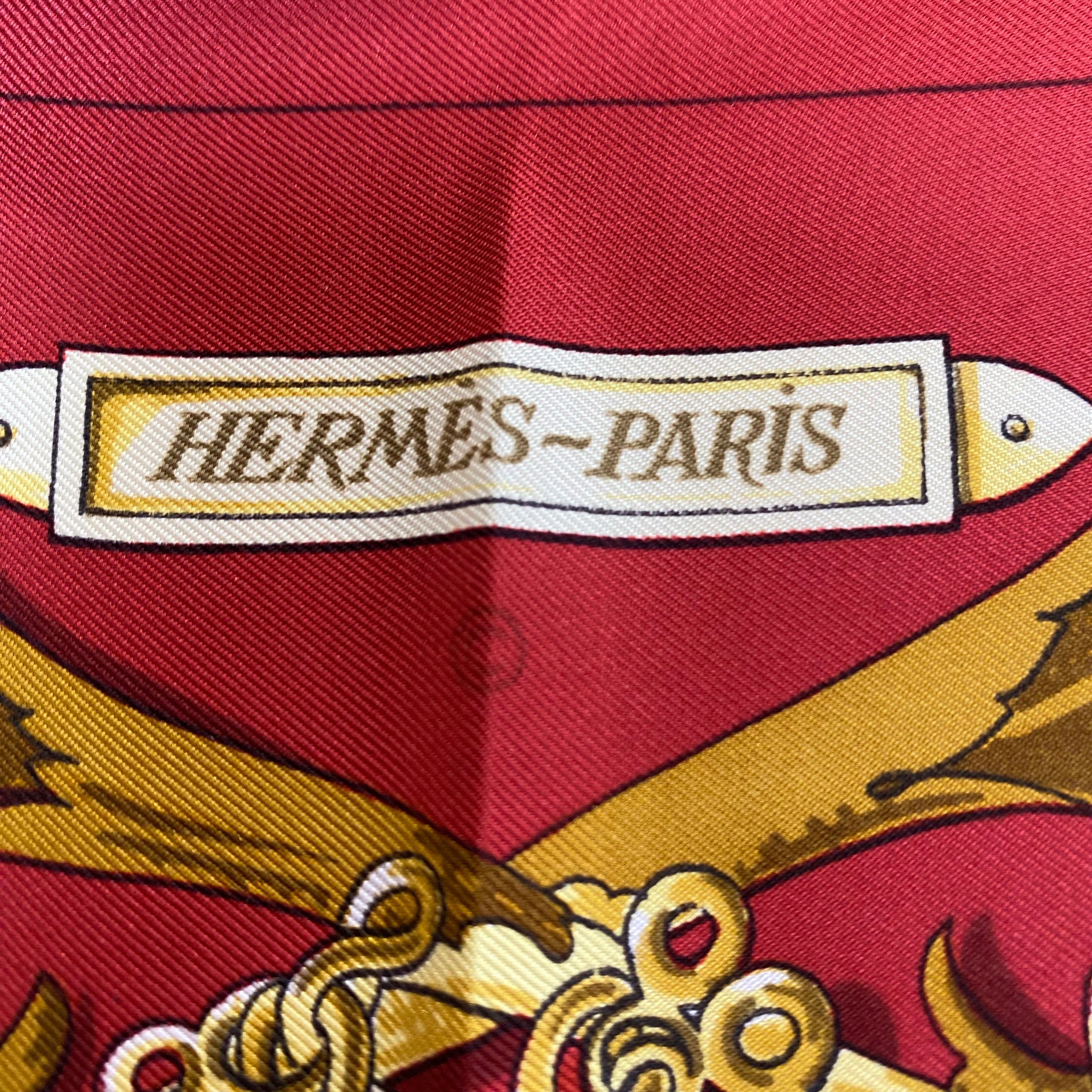 Pristine Hermès Le Mors a la Conétable Silk Scarf