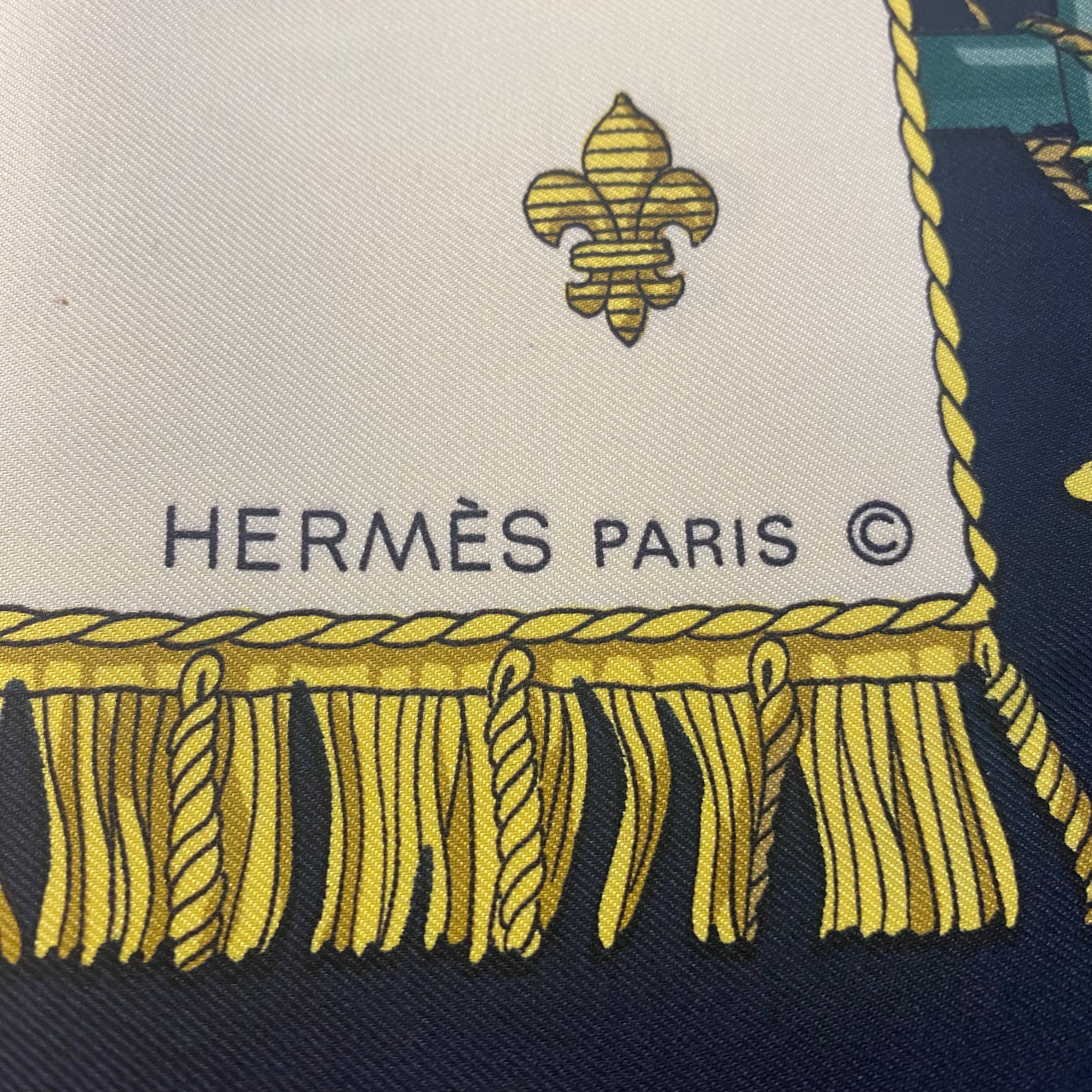 Hermès la réale- Vue Du Carosse de la galère Silk Scarf