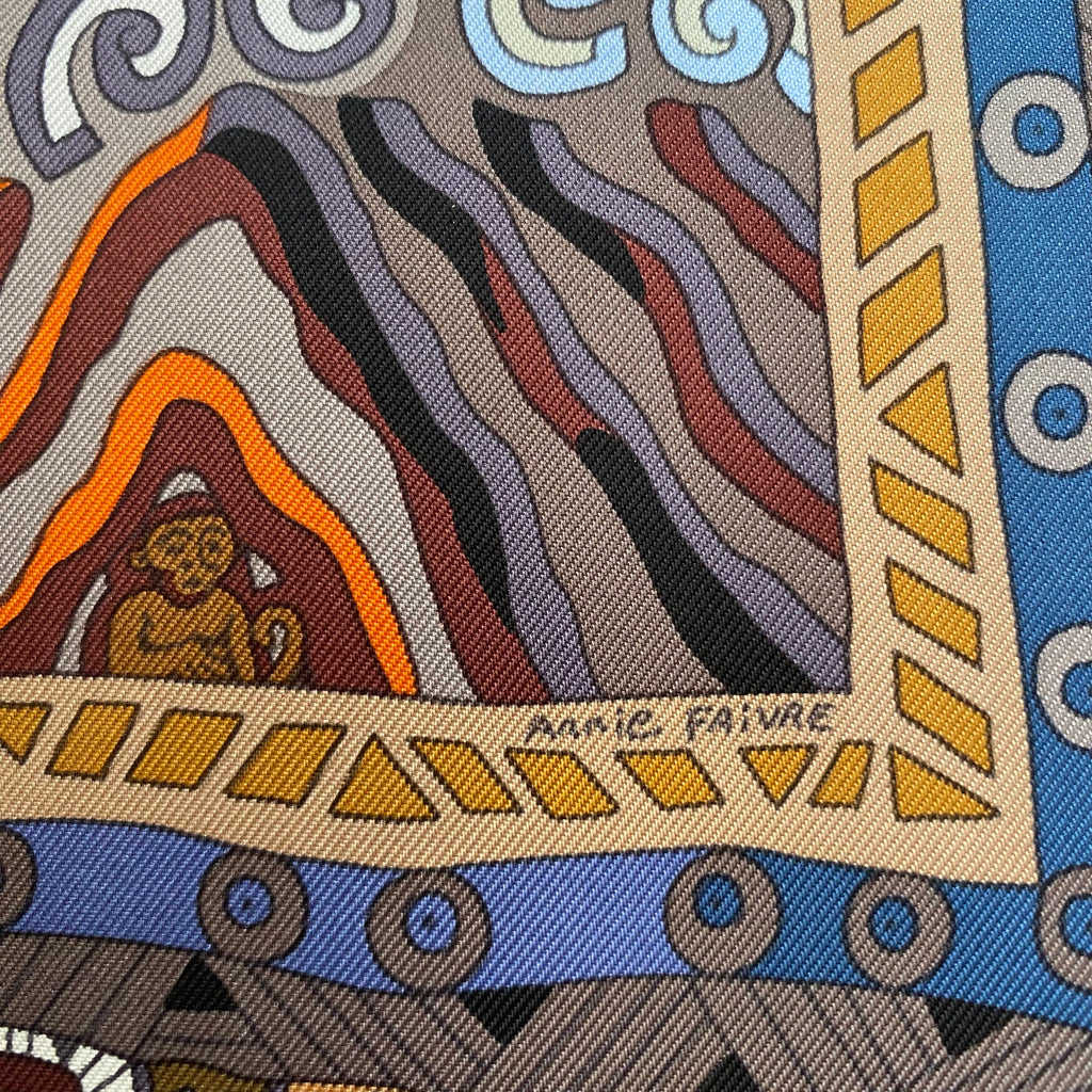 Brand New Boxed Hermès Voyage en Étoffes Silk Scarf