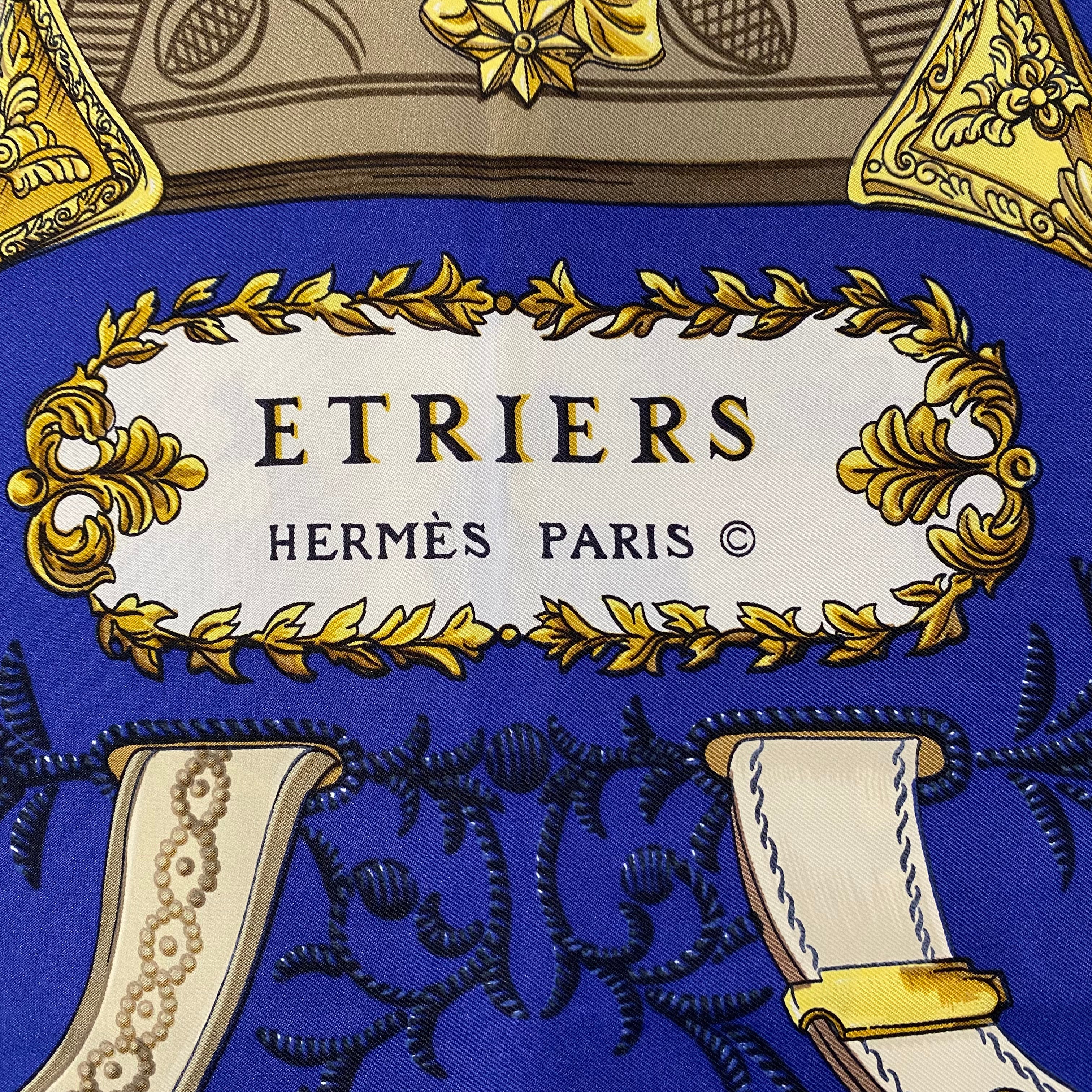 Brand New Hermès Etriers Vintage Silk Scarf