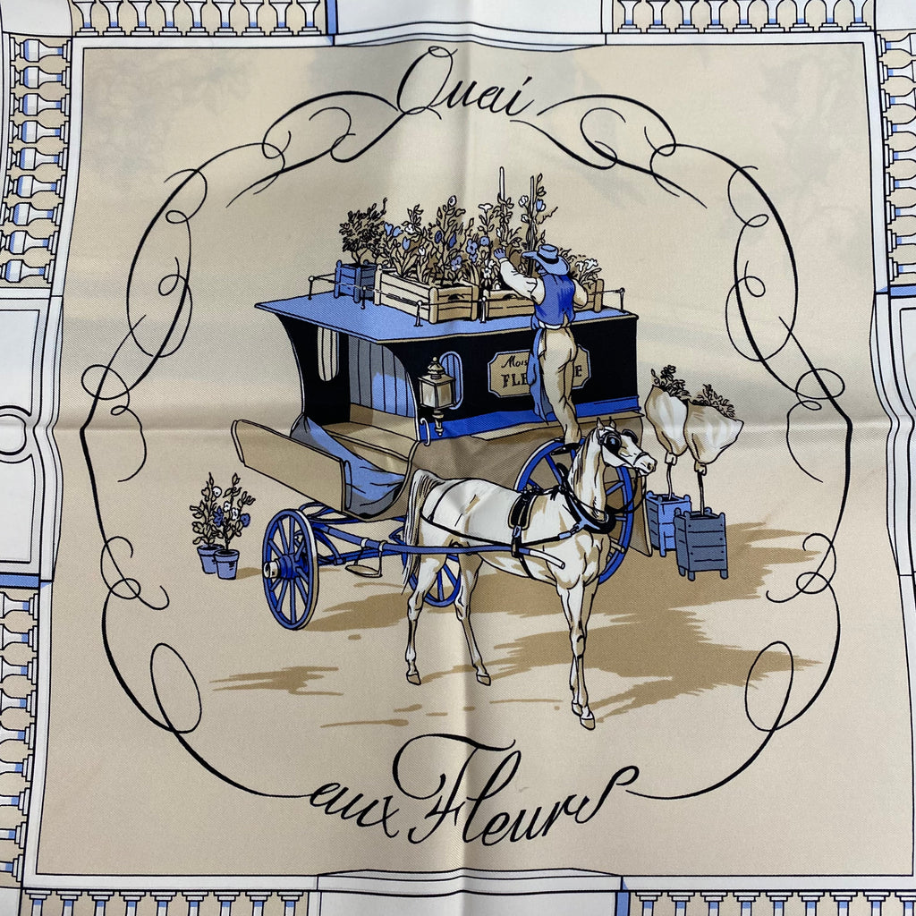 Hermès Quai aux Fleurs Silk Scarf