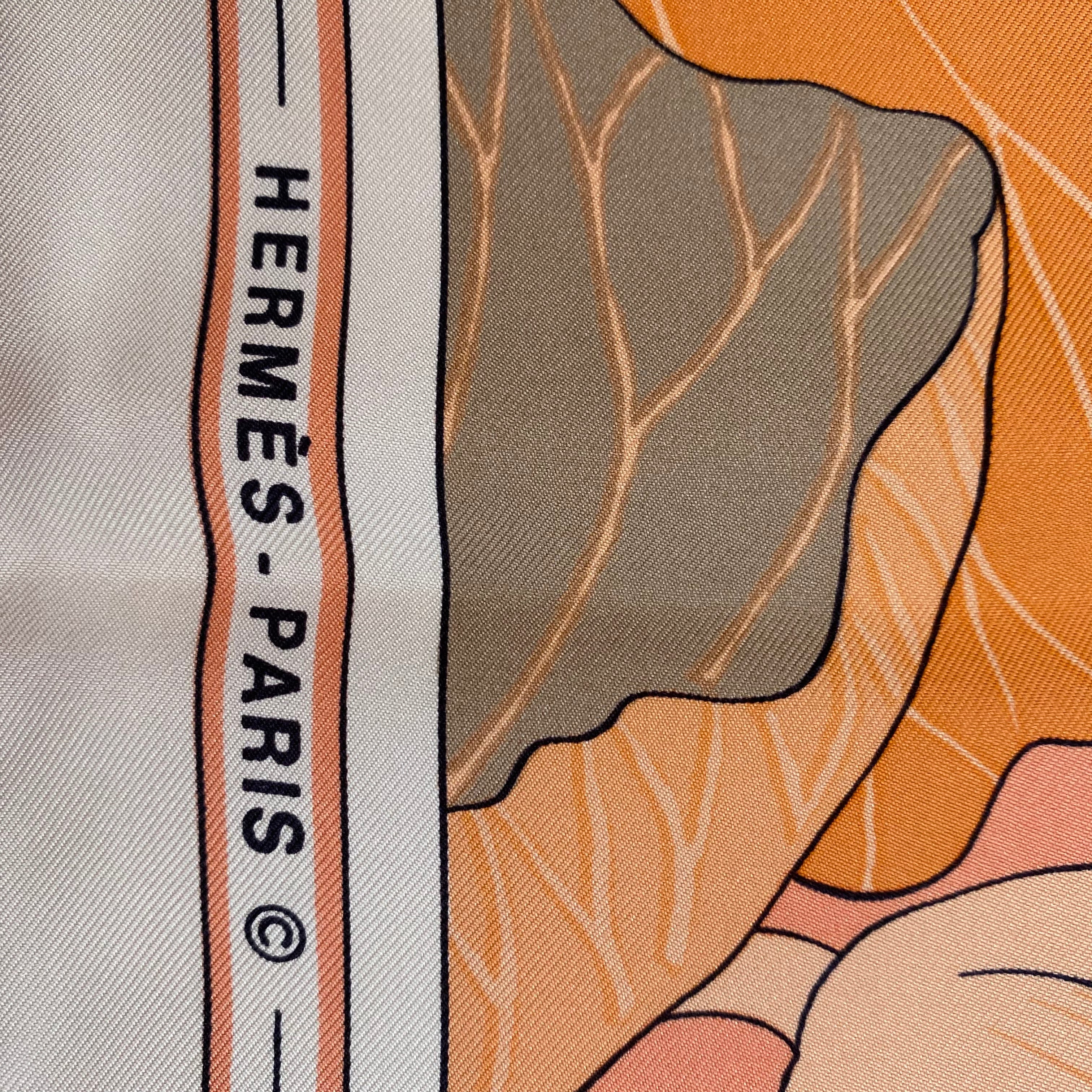 Hermès Fleurs de Lotus Silk Scarf