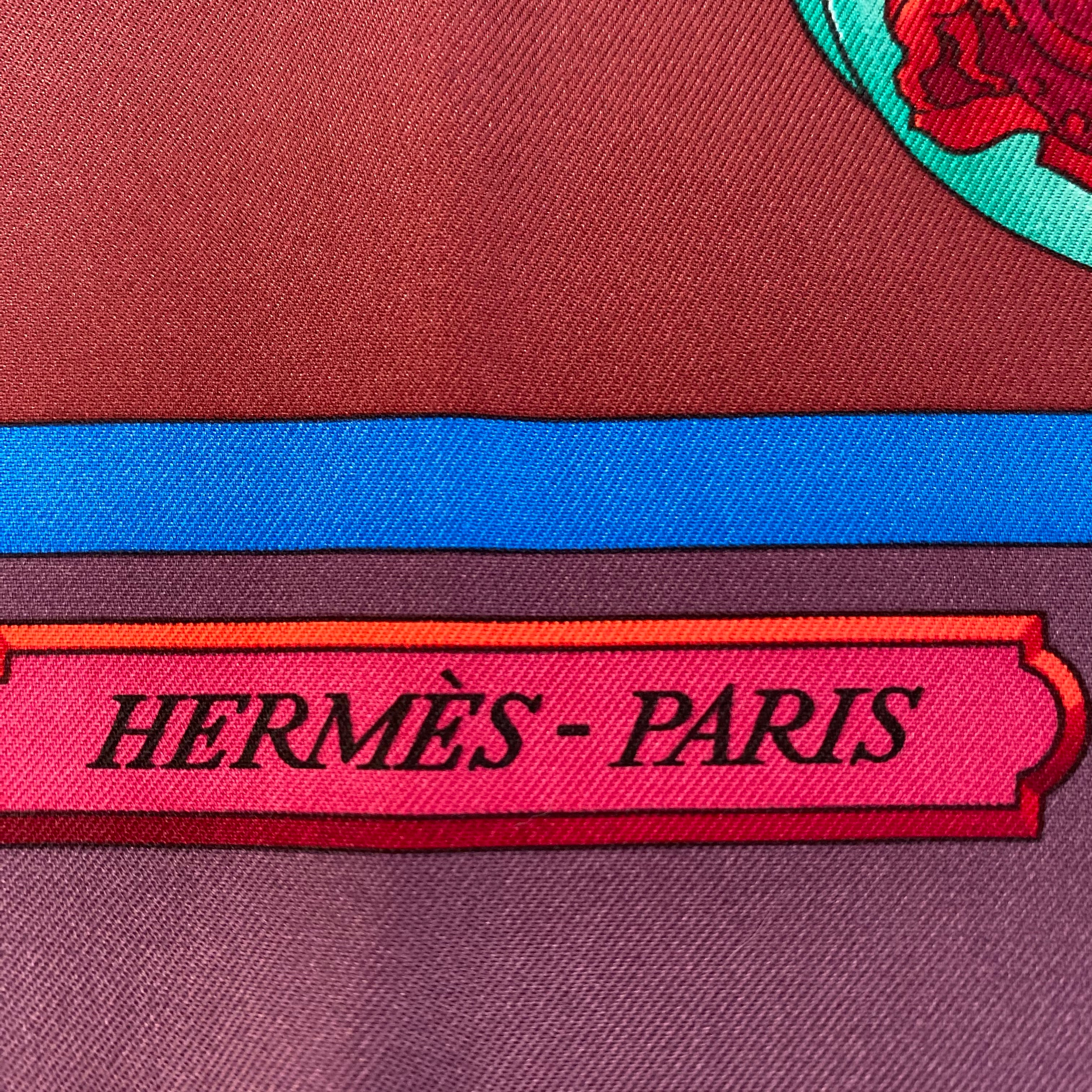Pristine Boxed Hermès Harnais de Cour Silk Scarf