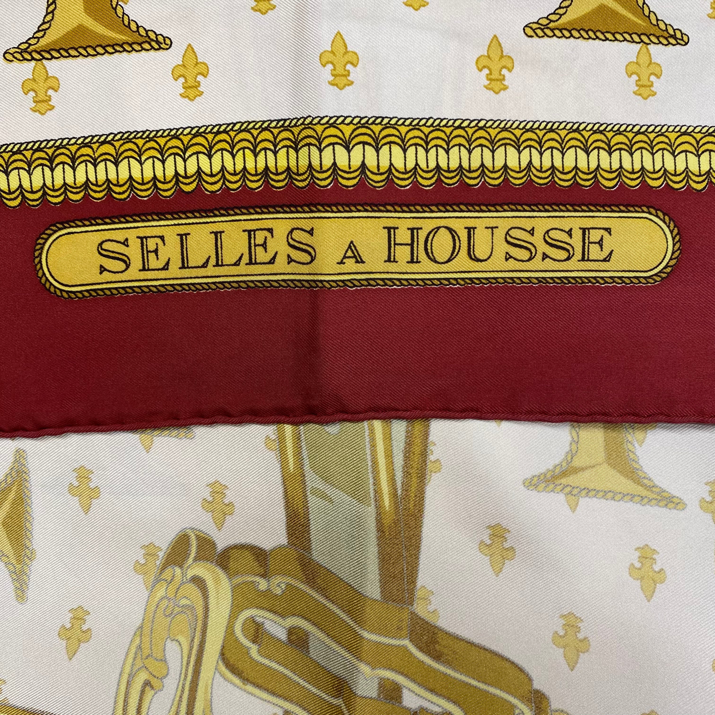 Hermès Selles a Housse Silk Scarf