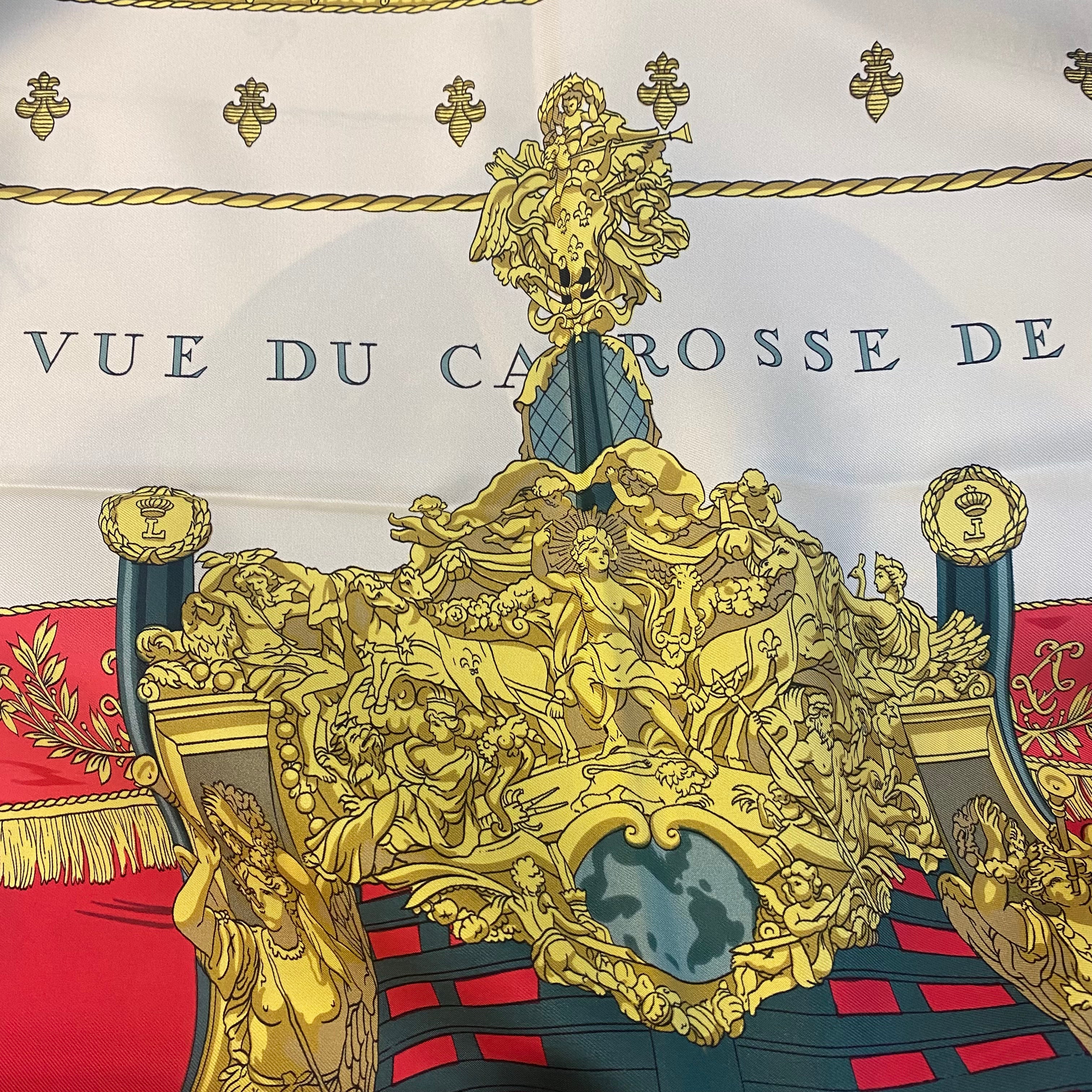 Hermès la réale- Vue Du Carosse de la galère Silk Scarf