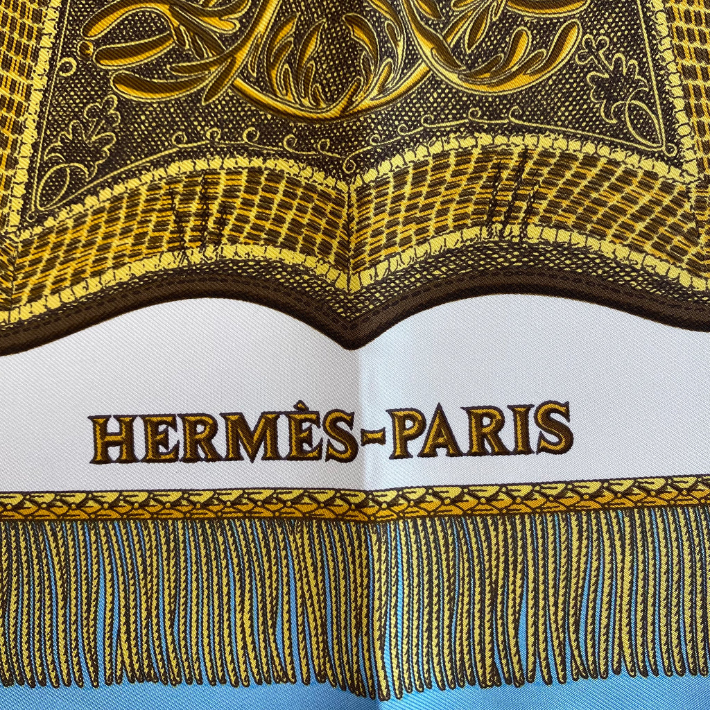 Hermès Poste et Cavalerie Silk Scarf