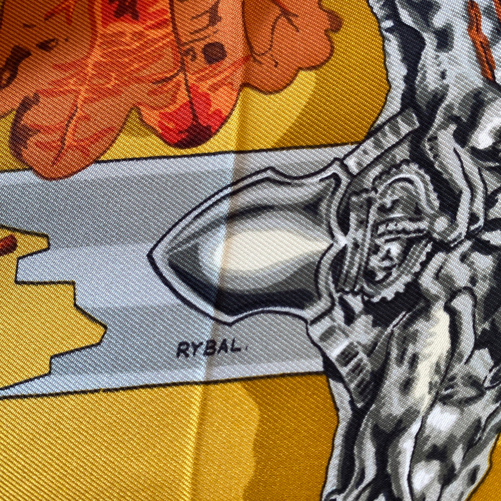 Hermès Au Plus Dru Silk Scarf