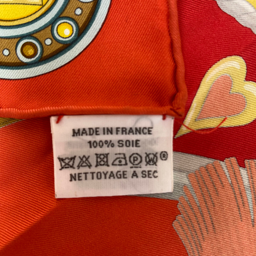 Brand New Boxed Hermès Harnais de Coeur Silk Scarf