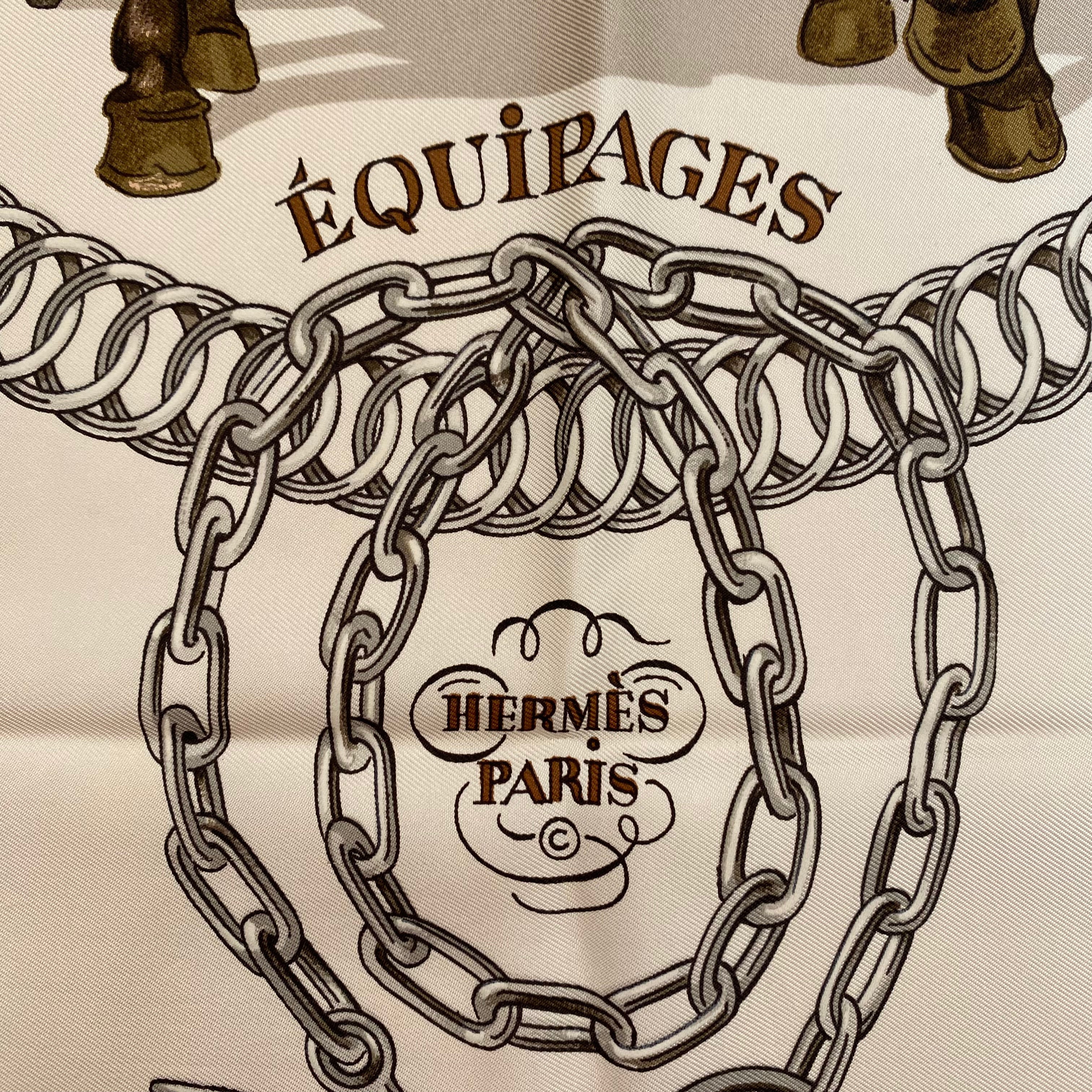Hermès Equipages Silk Scarf
