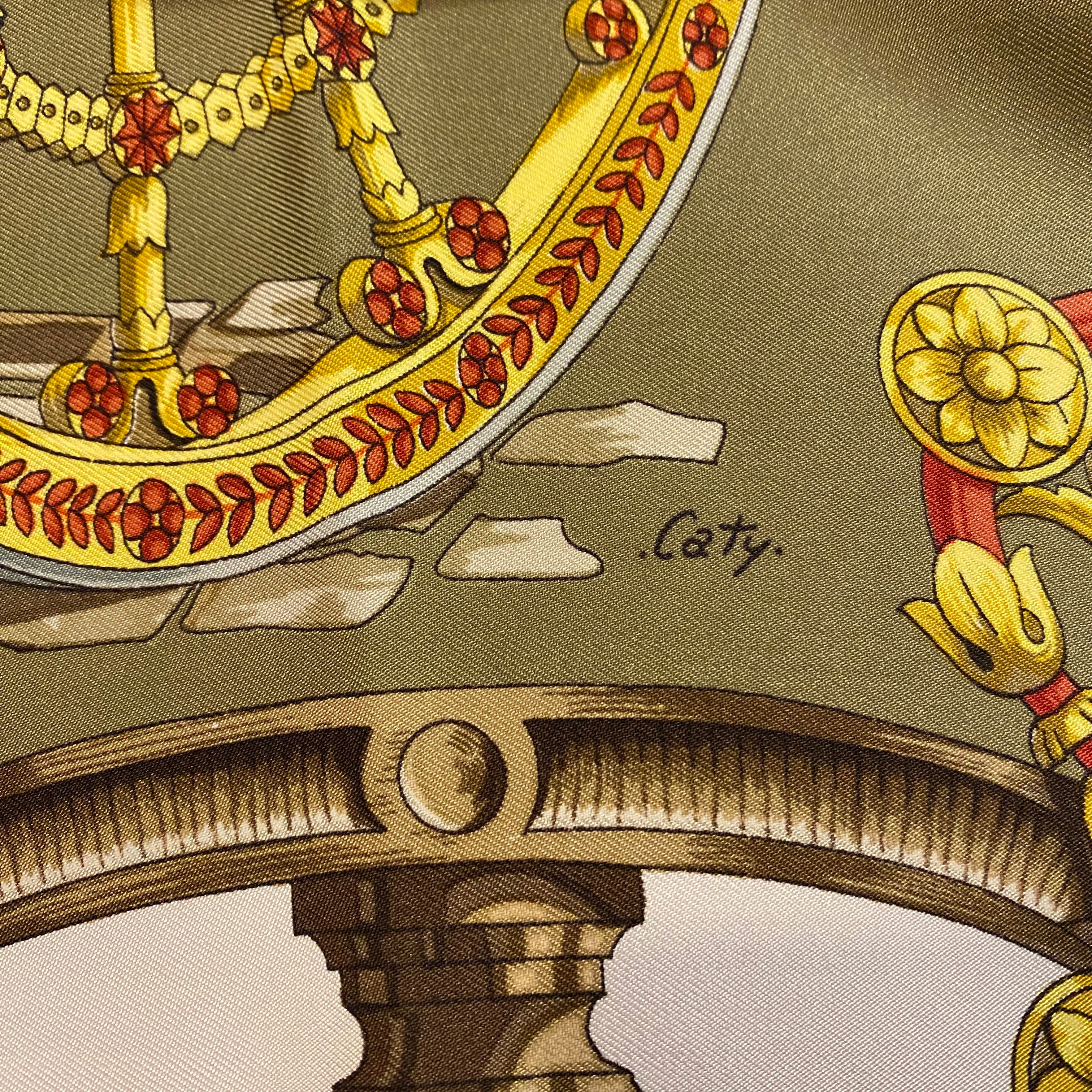 Hermès Les Roues Silk Scarf