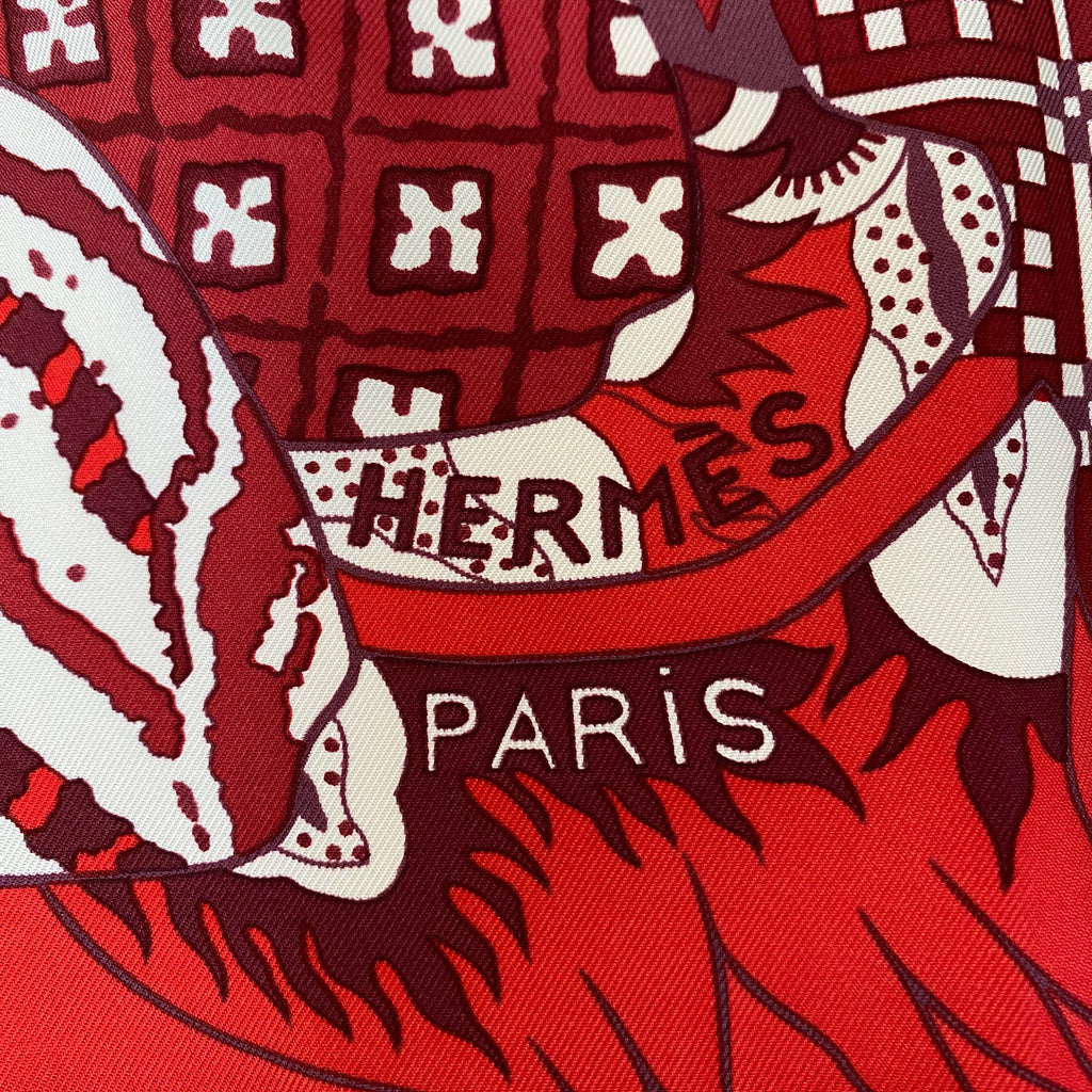 Boxed Hermès Fleurs D’indiennes Silk Scarf Quite Rare