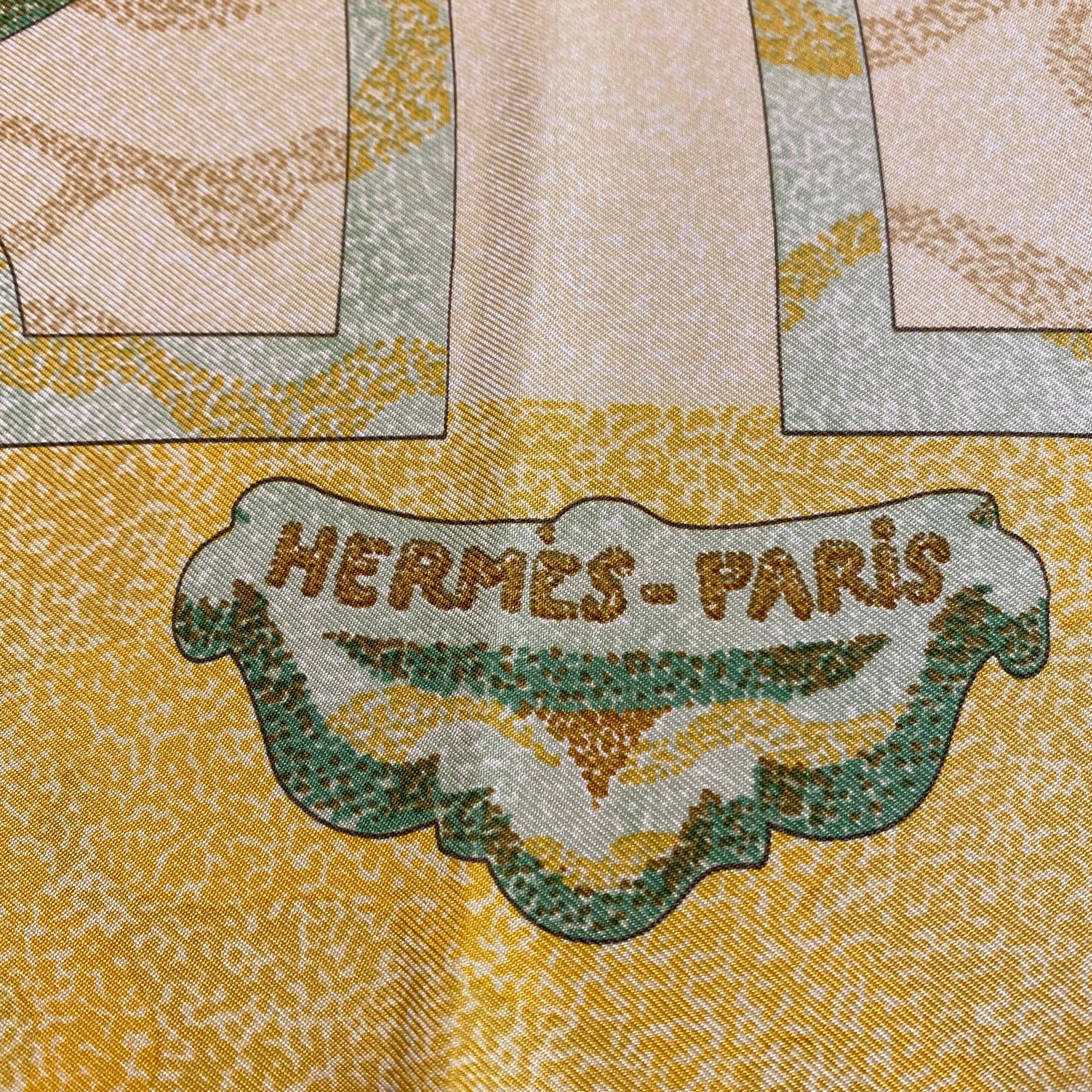 Hermès Peintre du Cheval Silk Scarf