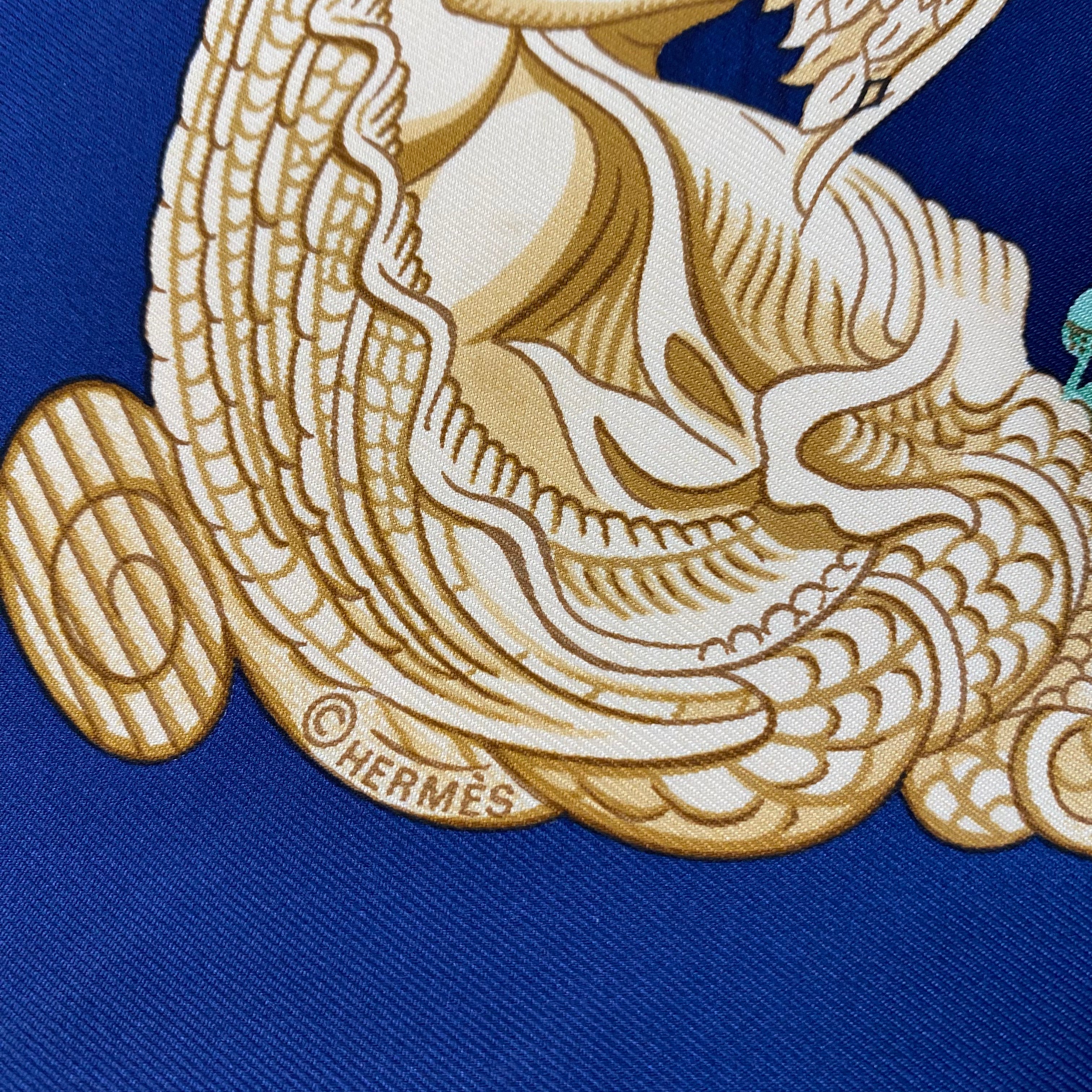 Hermès Balade Océane Silk Scarf Quite Rare
