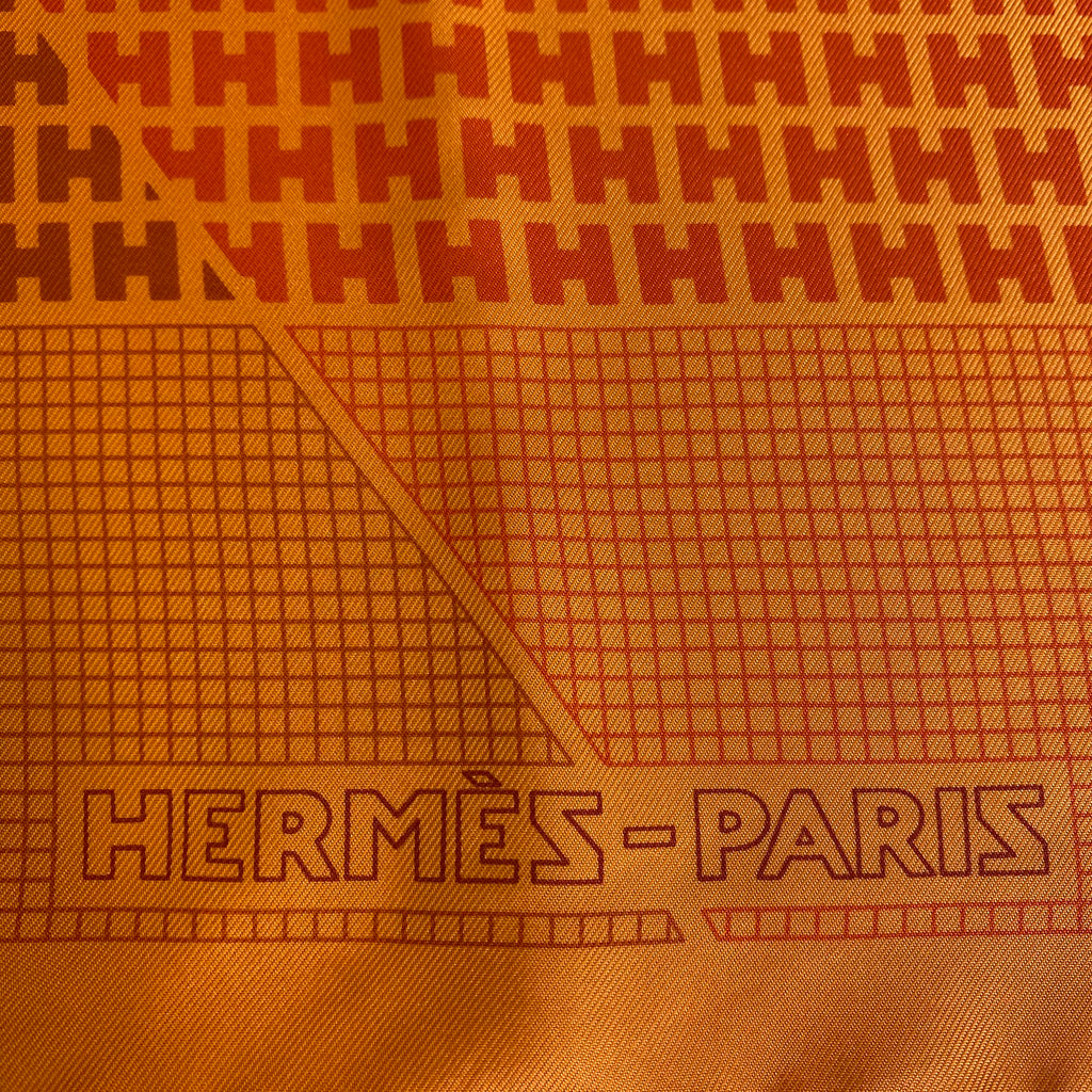 Hermès H En Bias Silk Scarf Quite Rare