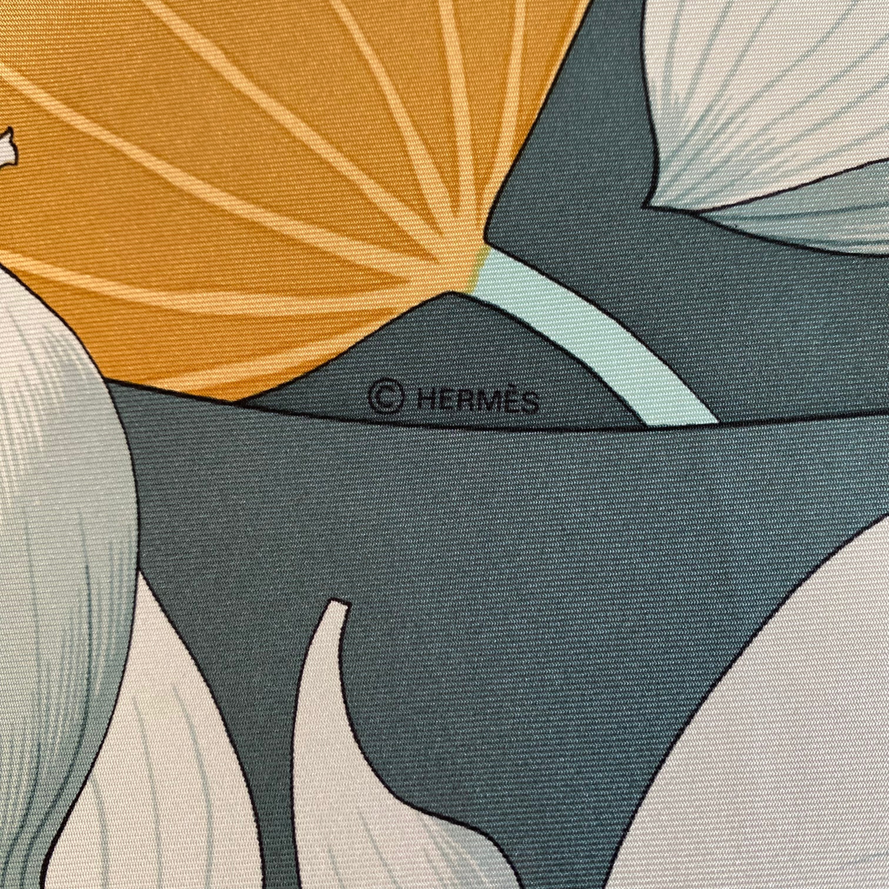 Hermès Fleurs de Lotus Silk Scarf