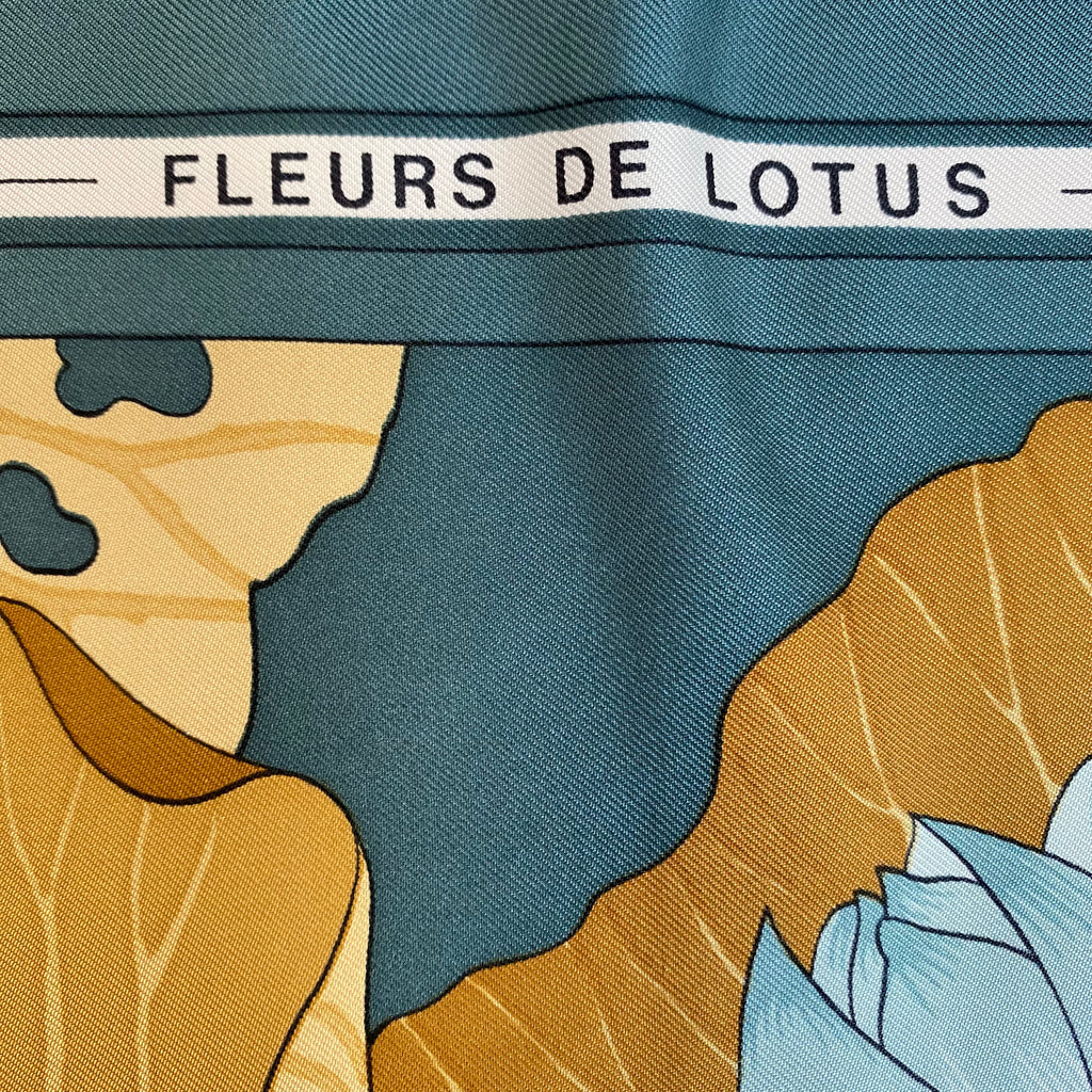 Hermès Fleurs de Lotus Silk Scarf
