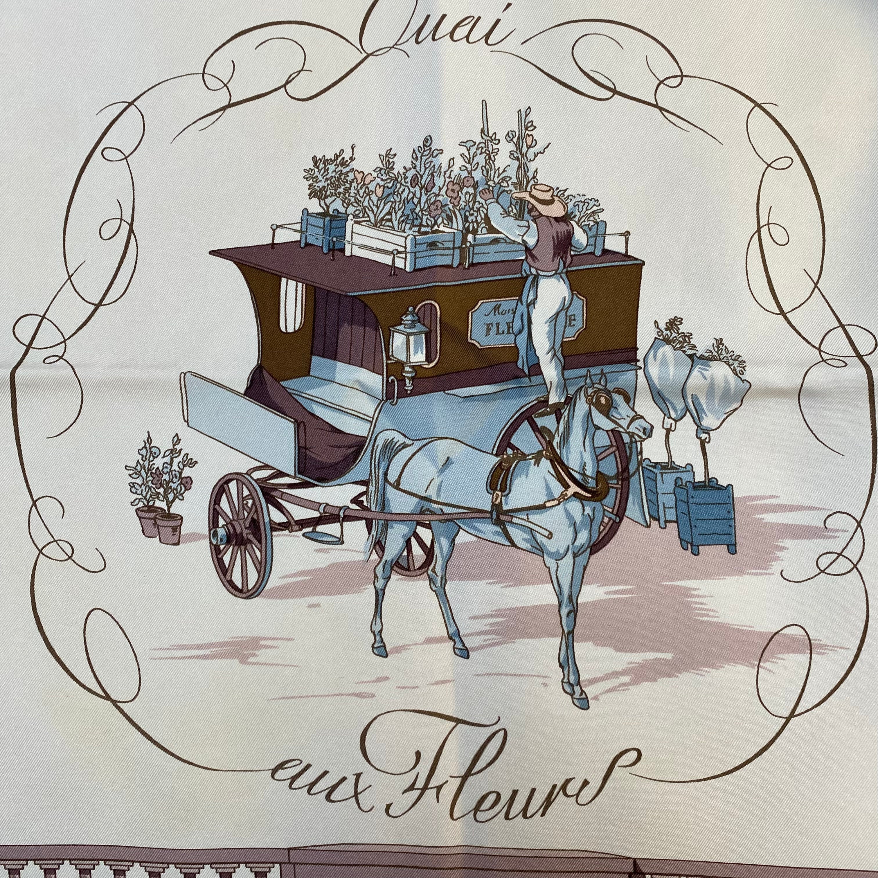 Hermès Quai aux Fleurs Silk Scarf
