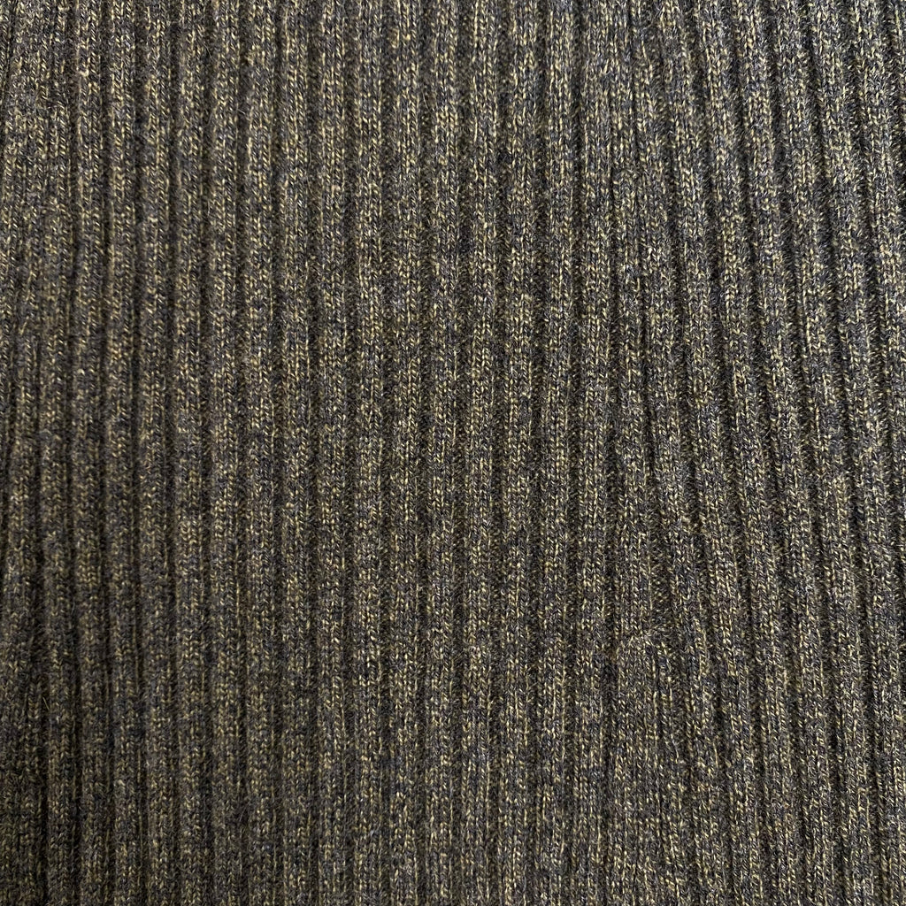 Brand New Scottish Deep Khaki Green Rib Cashmere Long A Line Skirt Small