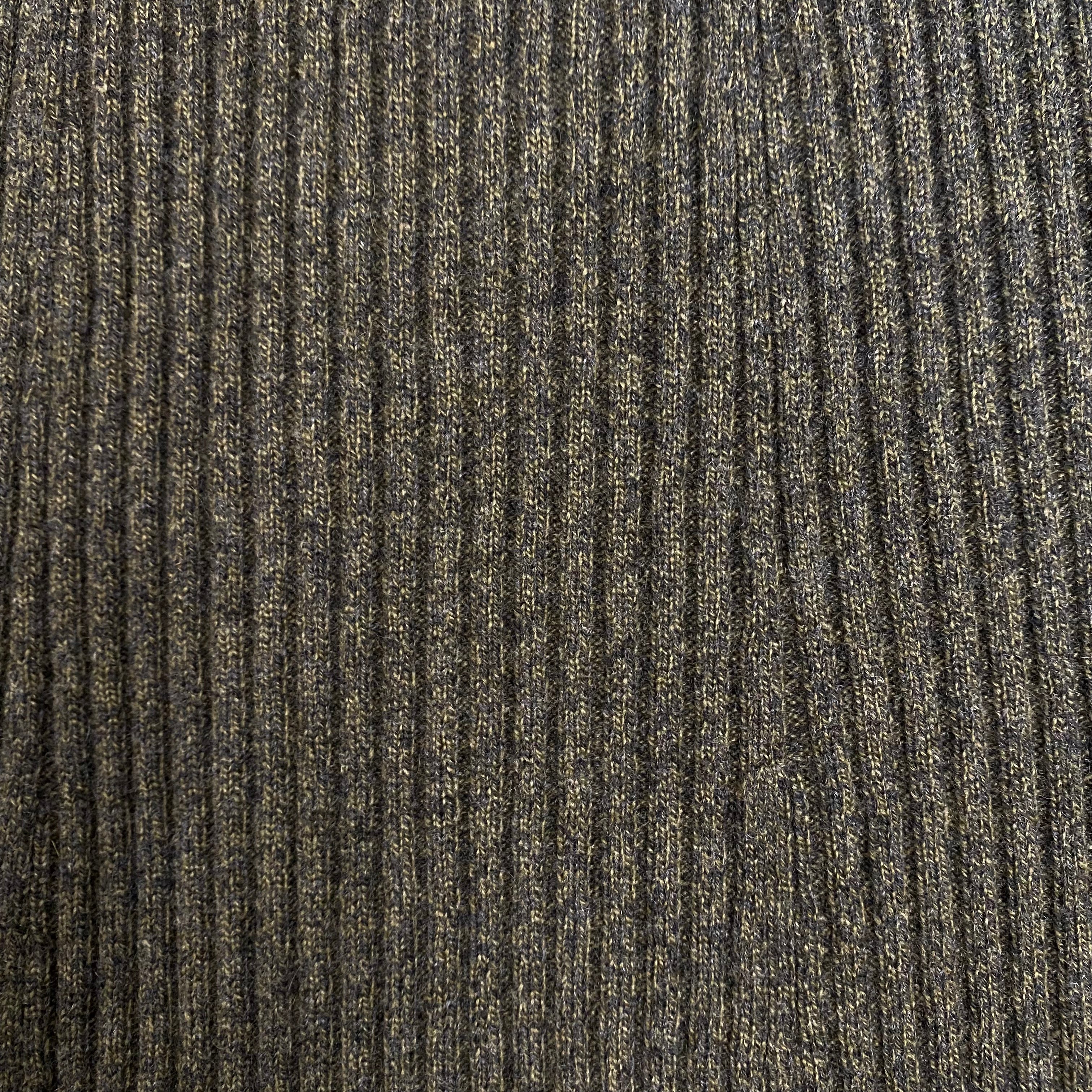 Brand New Scottish Deep Khaki Green Rib Cashmere Long A Line Skirt Small
