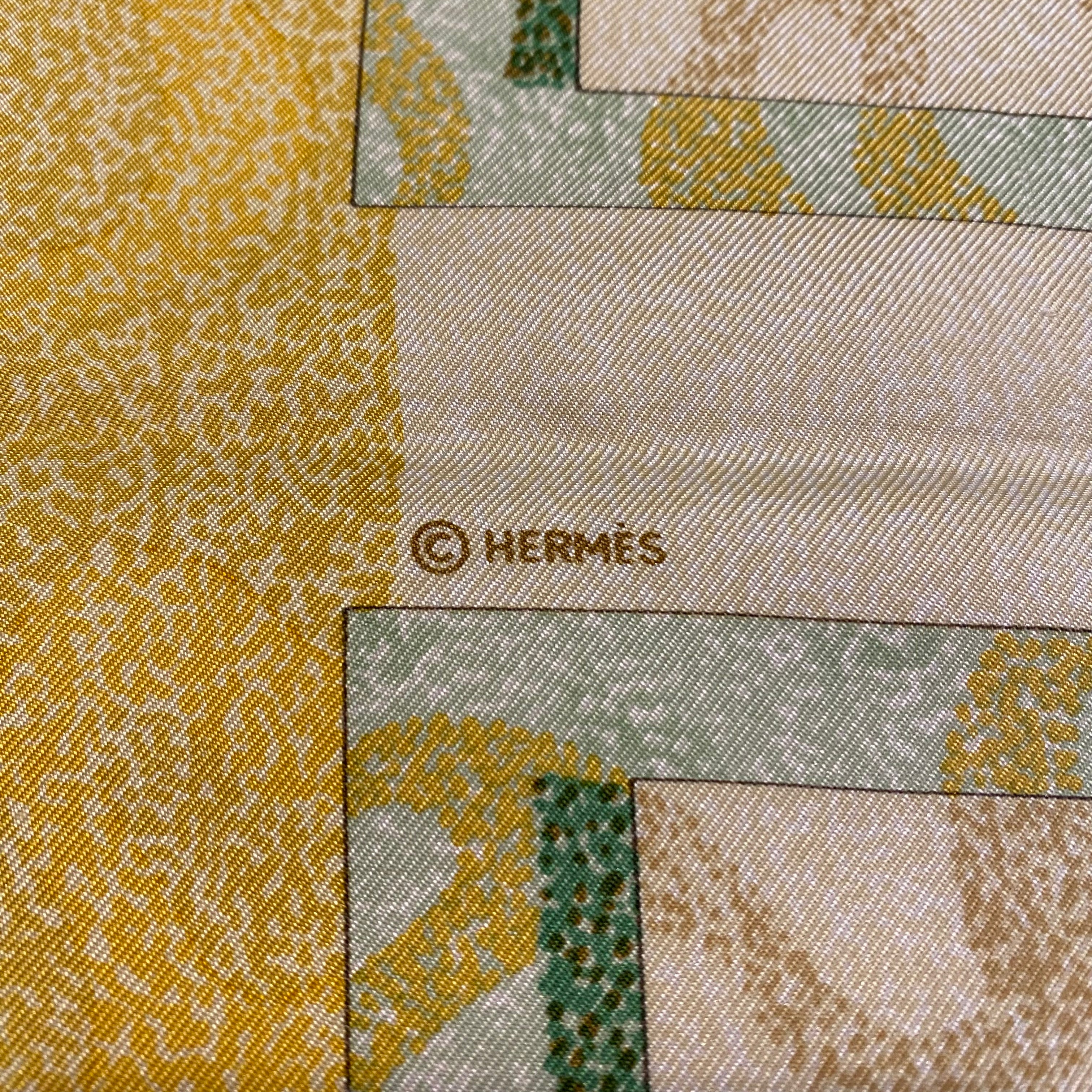 Hermès Peintre du Cheval Silk Scarf