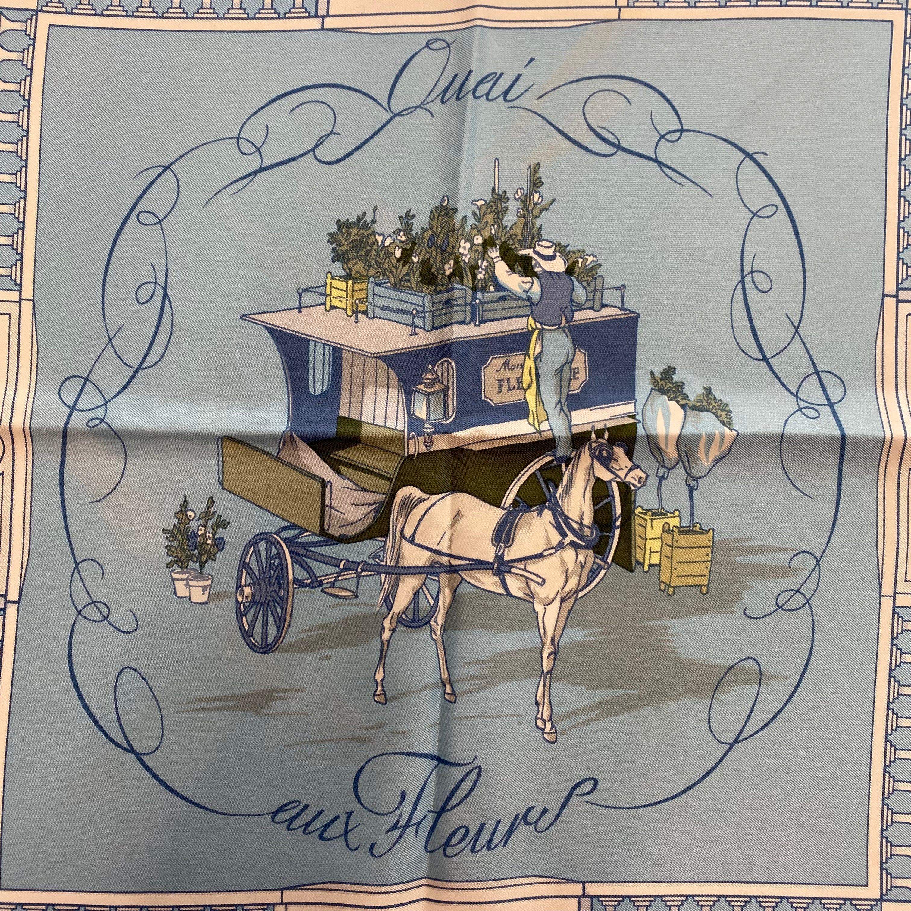 Hermès Quai aux Fleurs Silk Scarf