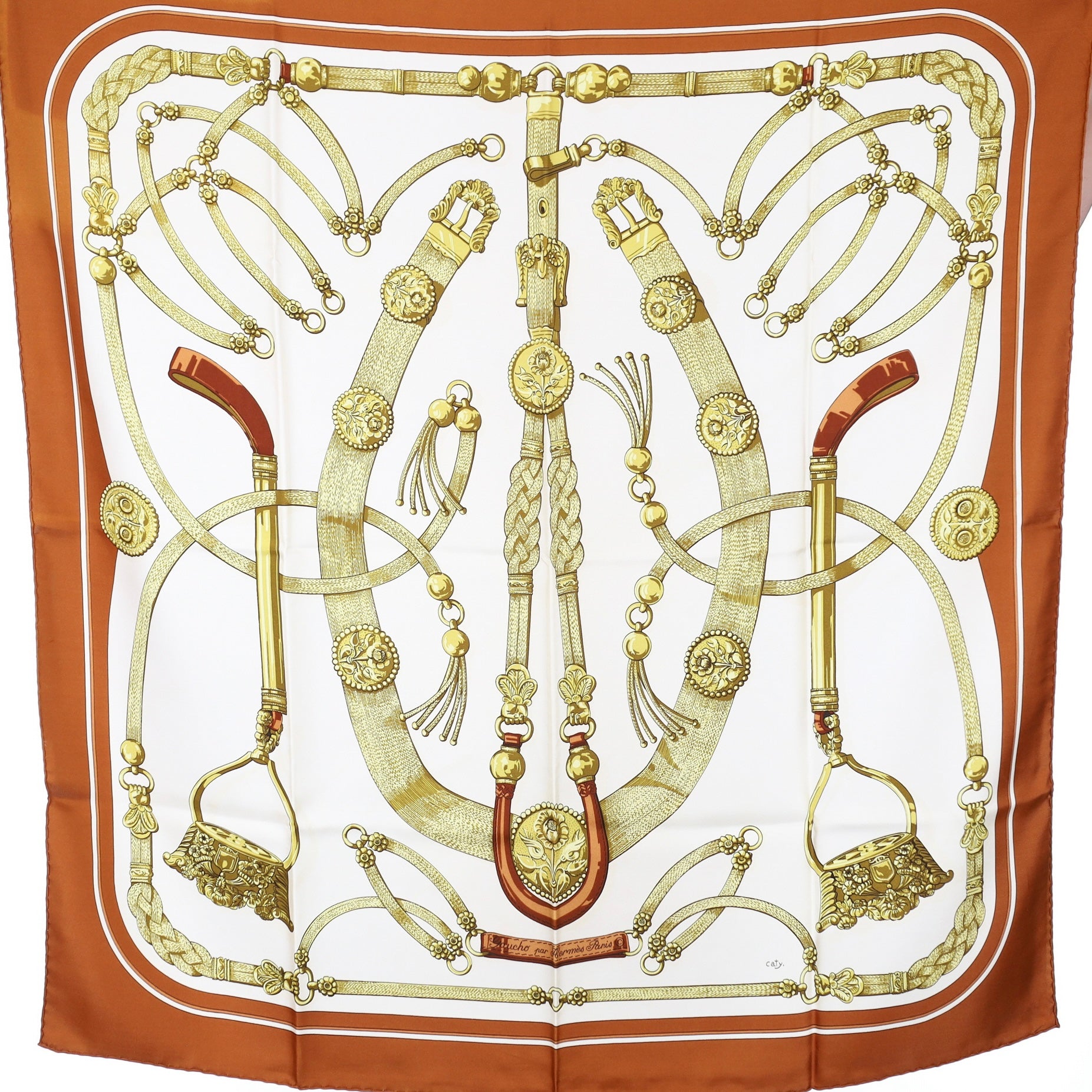 Hermès Gaucho par Hermès Silk Scarf
