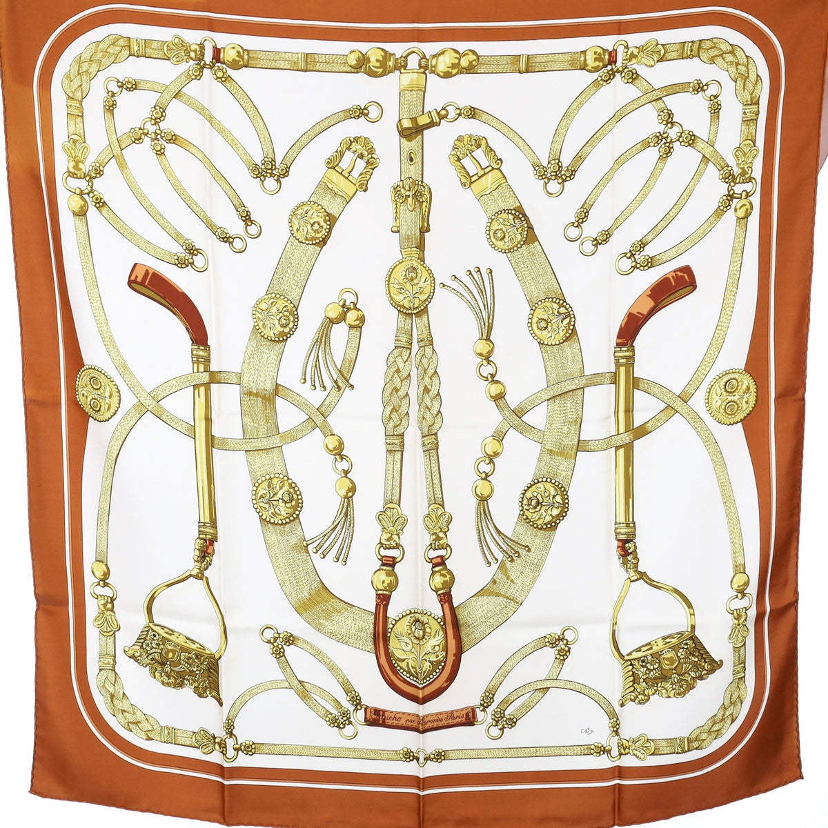 Hermès Gaucho par Hermès Silk Scarf