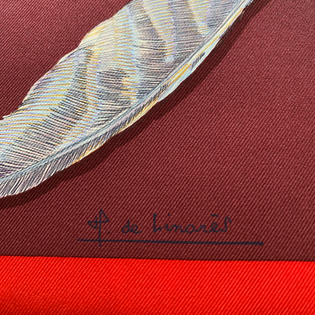 Brand New Boxed Hermès Plumes II Silk Scarf