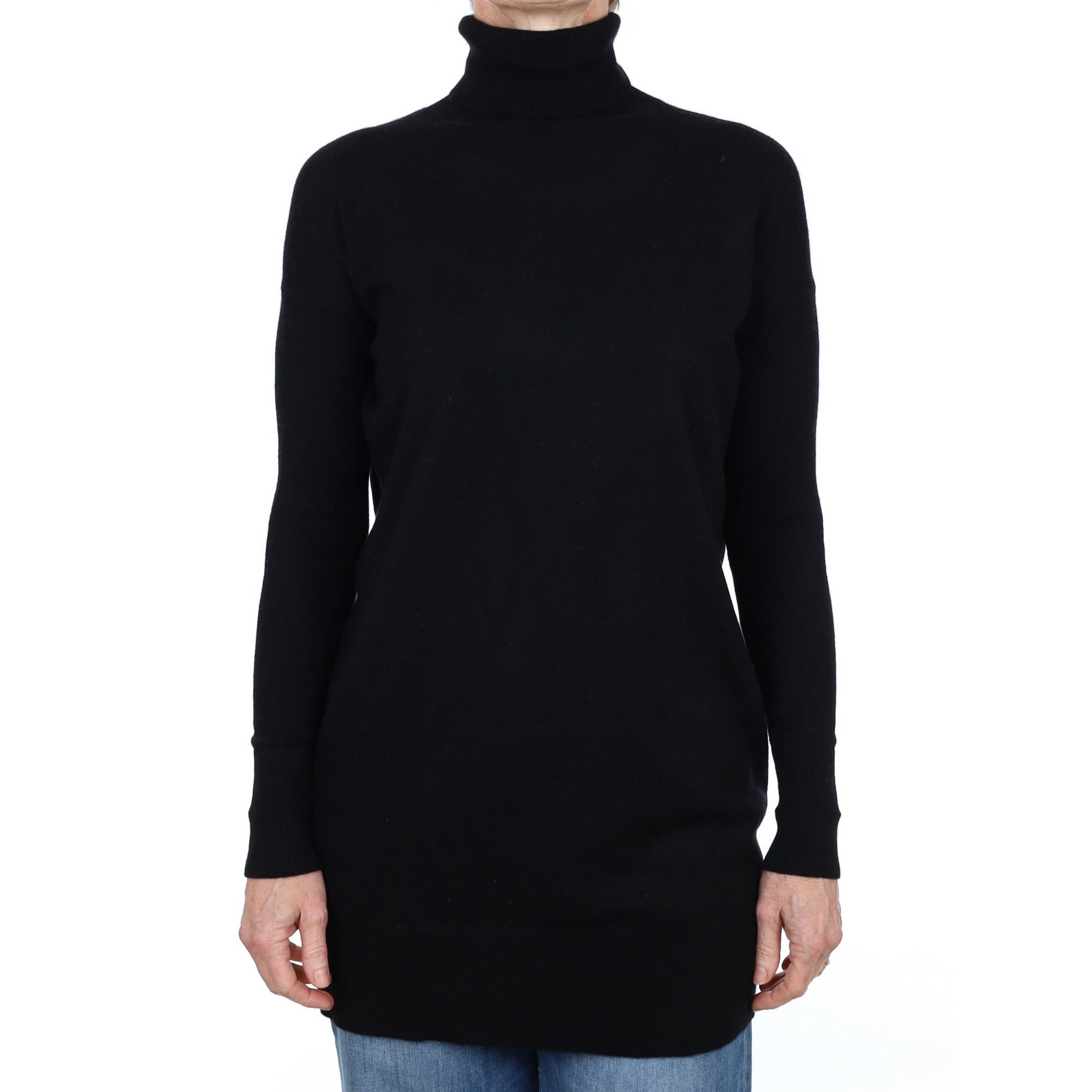 Everlane Black Cashmere Polo Neck Jumper Small